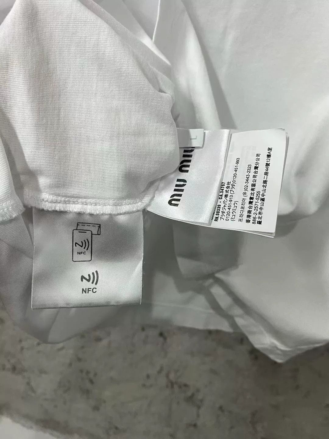 Miu Miu Miu Miu White Embroidered Logo Short Sleeve Size US 5 / EU 37 - 6 Thumbnail