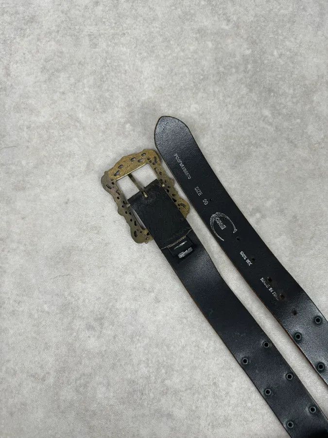 Just Cavalli AW2008 Cavalli Black Snakeskin Effect Studded Leather Belt Size ONE SIZE - 4 Thumbnail