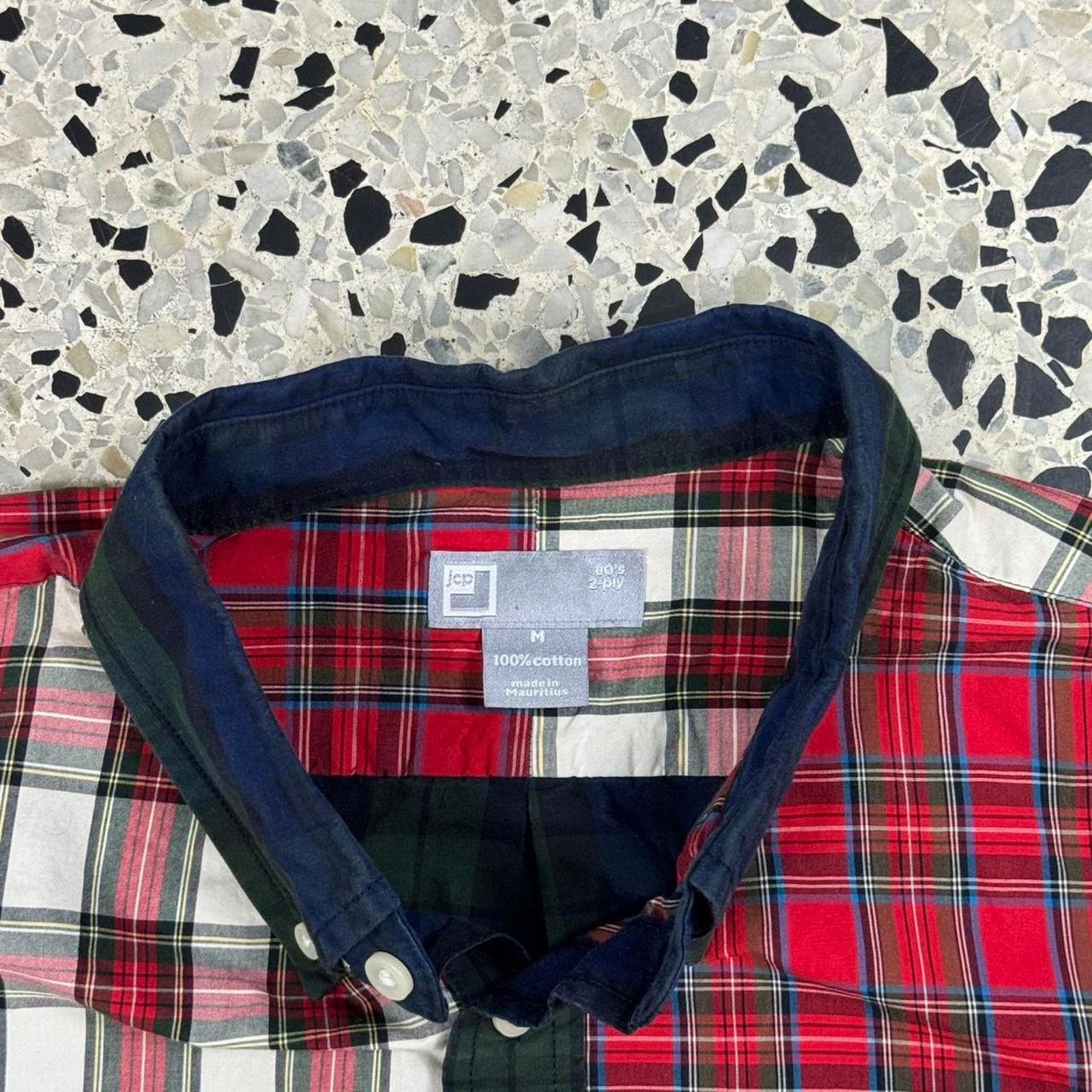 JCPenney × Vintage VINTAGE Y2K JCPENNEY PATCHWORK PLAID FLANNEL SHIRT: Size US M / EU 48-50 / 2 - 3 Thumbnail