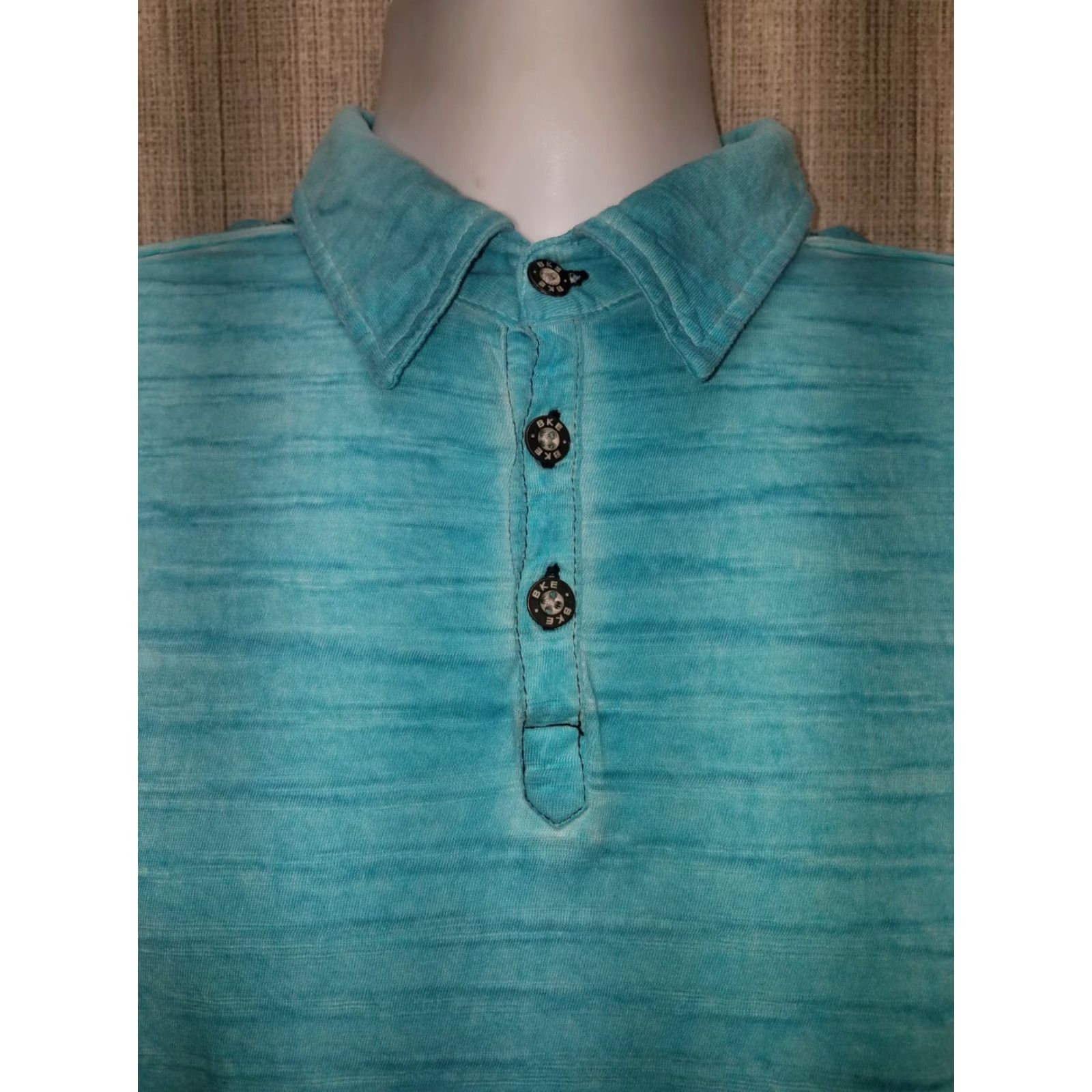BKE BKE Polo Shirt Mens M Blue Lightweight Thick Stitch Size US M / EU 48-50 / 2 - 2 Thumbnail