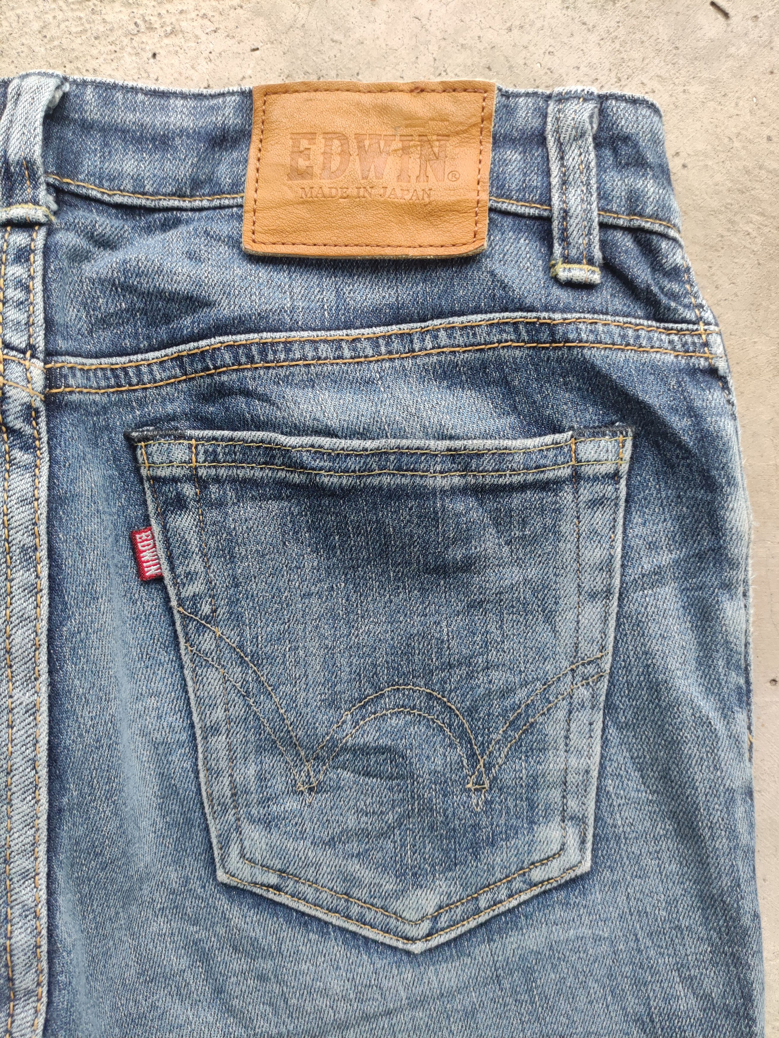 Edwin Vintage Edwin Japan Jean Distressed Faded Denim Size US 31 - 12 Thumbnail