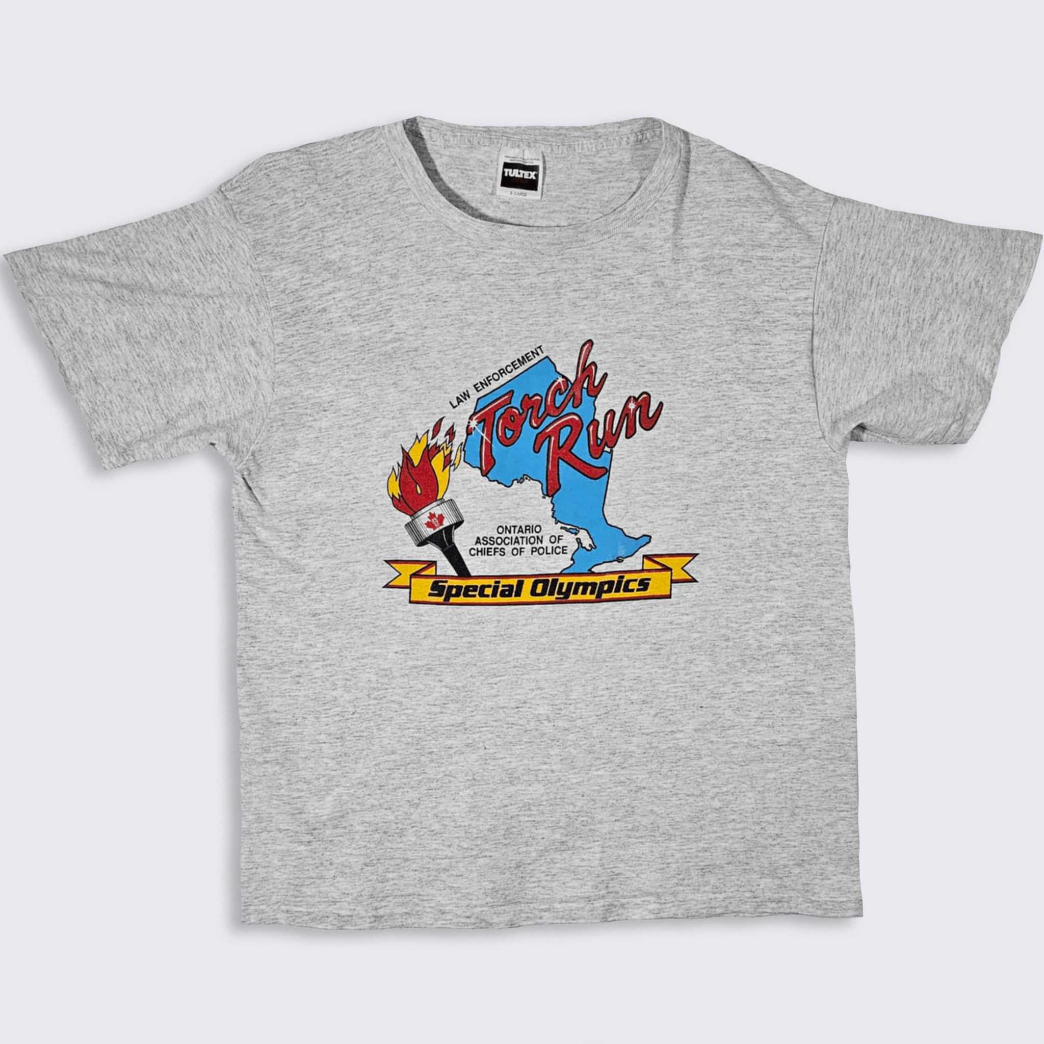 Tultex × Vintage Special Olympics 90s Torch Run Ontario Canada T-Shirt Size US XL / EU 56 / 4 - 1 Thumbnail
