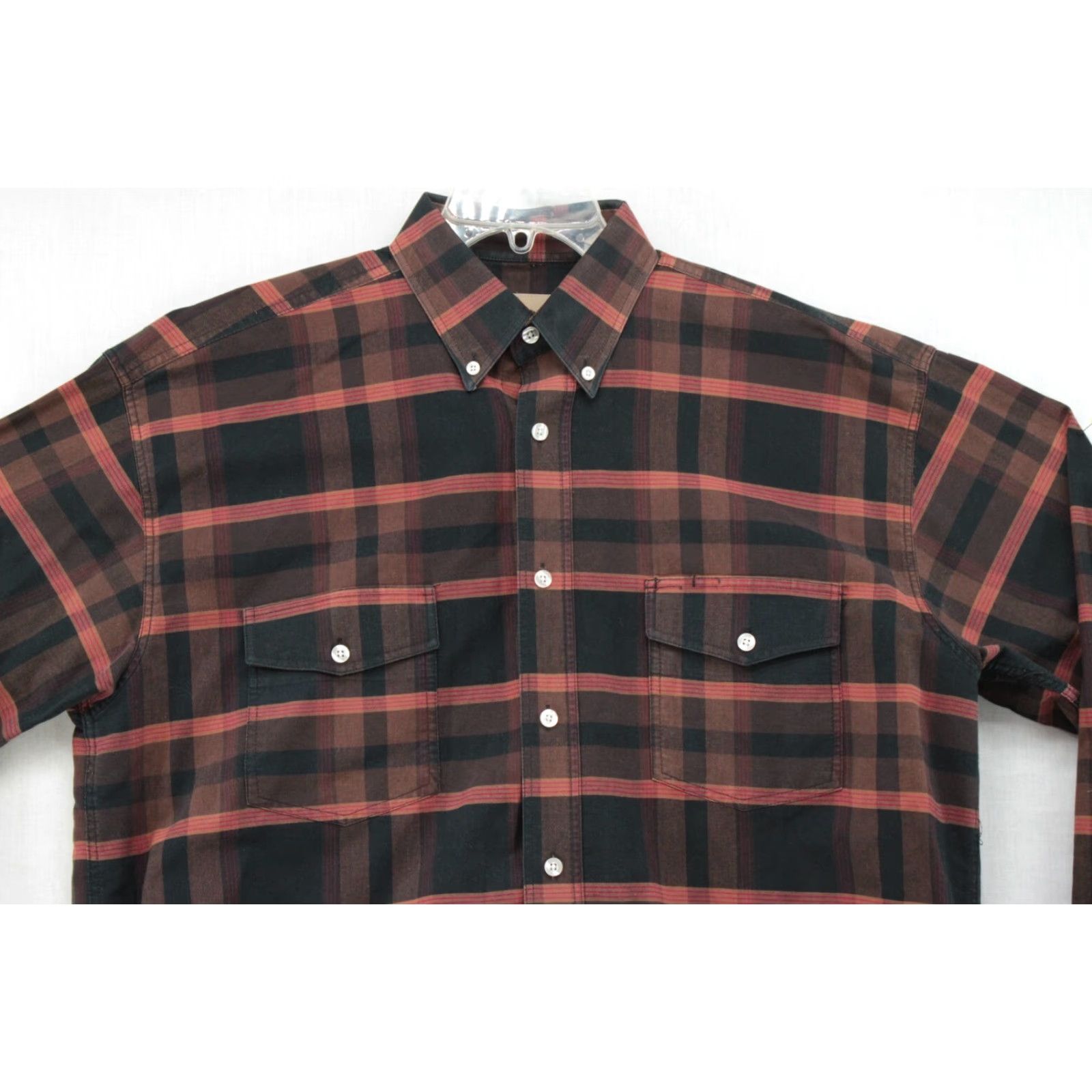 Vintage Larry Mahan Shirt Men's Large Long Sleeve Western Plaid Button Down 100% Cotton Size US L / EU 52-54 / 3 - 2 Thumbnail