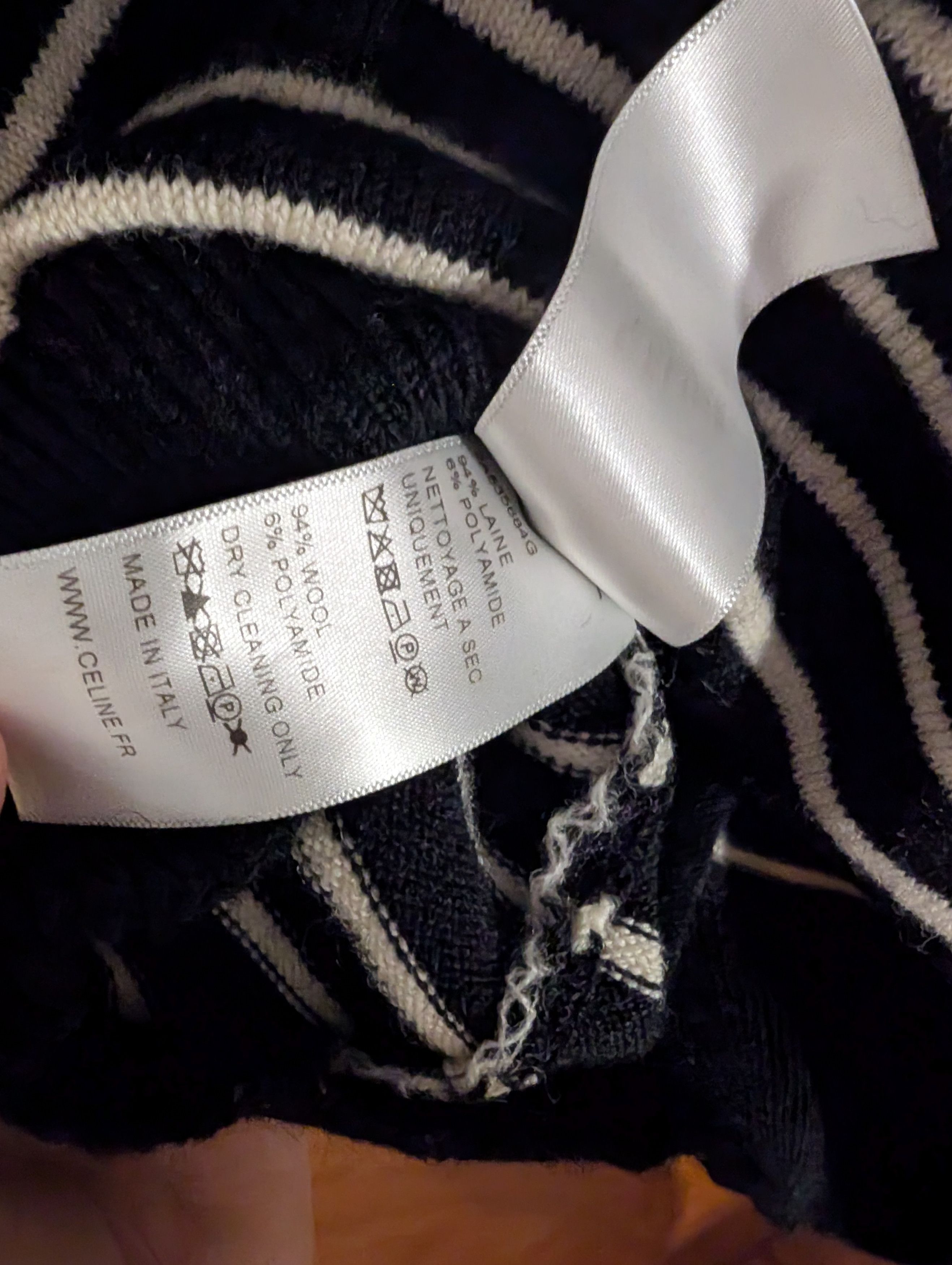 Celine Celine Striped Fisherman Sweater with Shoulder Buttons Size US XS / EU 42 / 0 - 4 Thumbnail