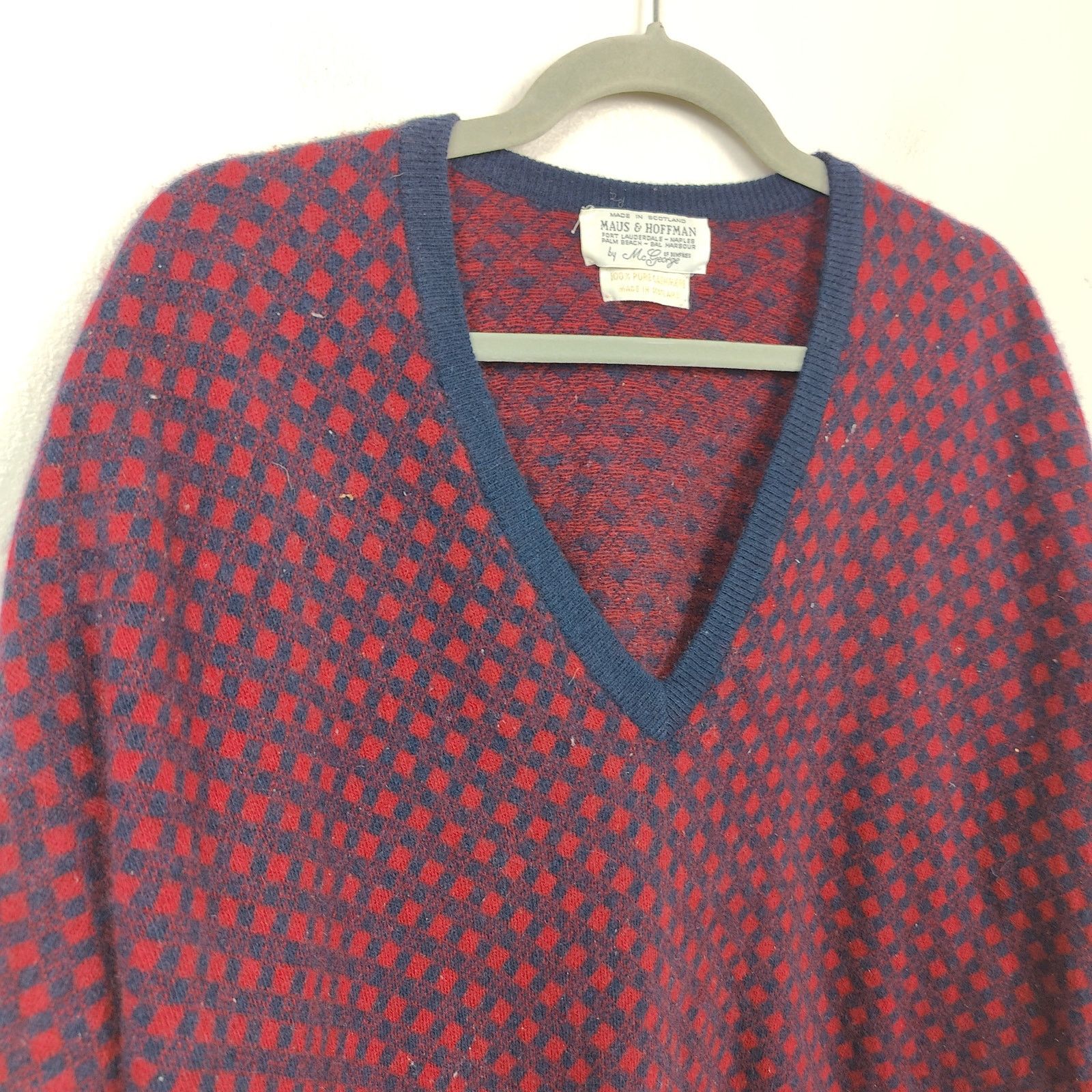 Mens Maus & Hoffman Blue Vneck Pullover Sweater Mens Sz outlet XL