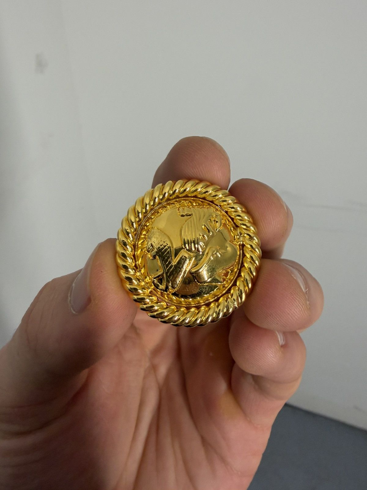 Salvatore Ferragamo Vintage Salvatore Ferragamo Image Gold Plated Ring Size ONE SIZE - 1 Thumbnail