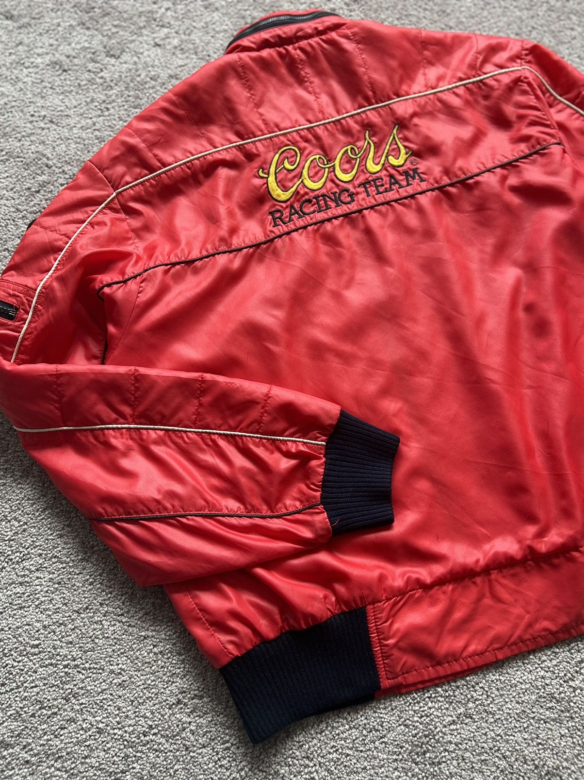 Japanese Brand × Vintage Vintage The Mongoose Coors Racing Team Bomber Jacket Size US M / EU 48-50 / 2 - 12 Thumbnail