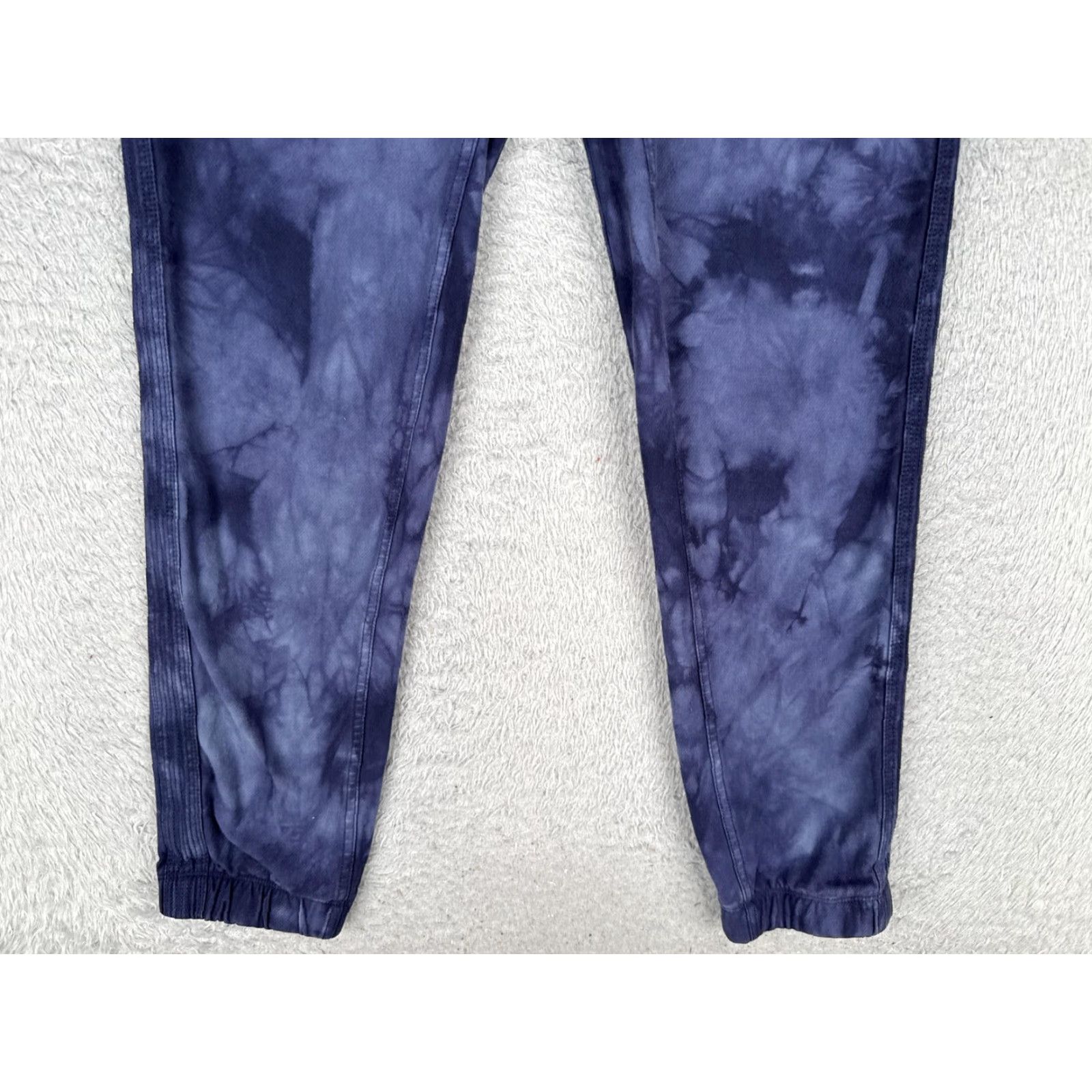 Athleta Athleta Womens XXS Blue Tie Dye Jogger Pants Elastic Waist Pockets Lounge Twill Cotton Blend Casual Activewear Size 24" / US 00 / IT 34 - 2 Thumbnail