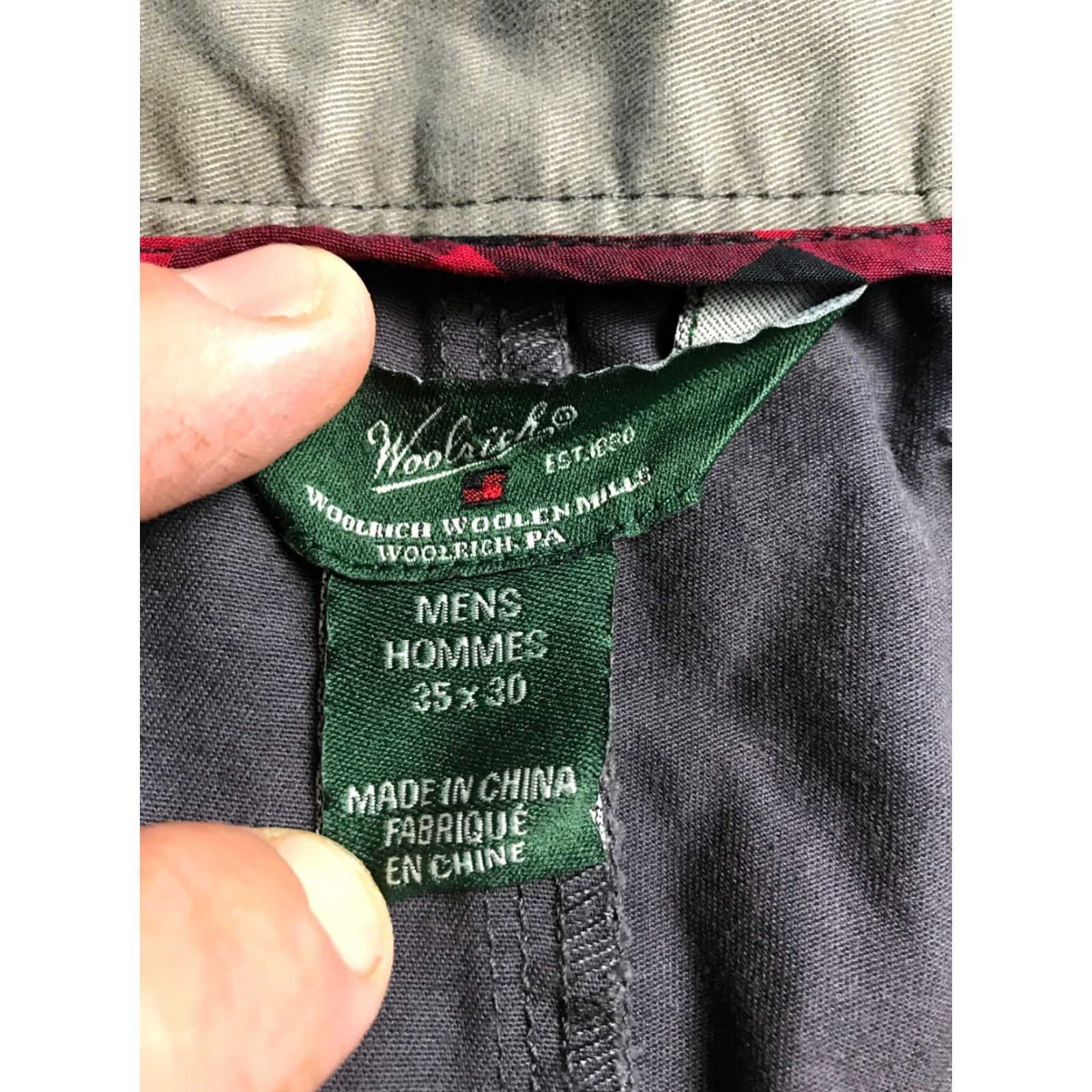Vintage Woolrich Pants Mens Size 40 Brown 100% Cotton Flat Front Pockets Dress Pants Straight Leg Casual Vintage No (Note: Vintage is No per data) Size US 36 / EU 52 - 3 Thumbnail