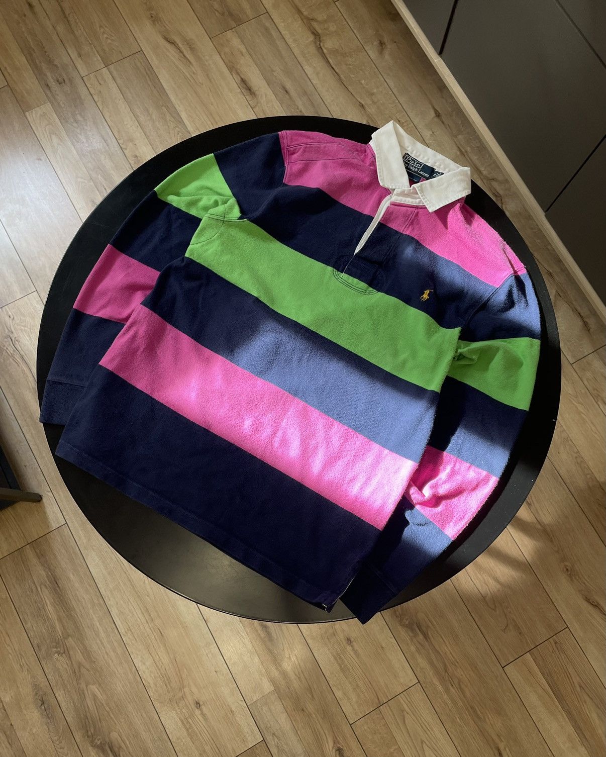 Pre-owned Polo Ralph Lauren X Vintage Polo Ralph Laurent Multicoloured Rugby Longsleeve In Multicolor