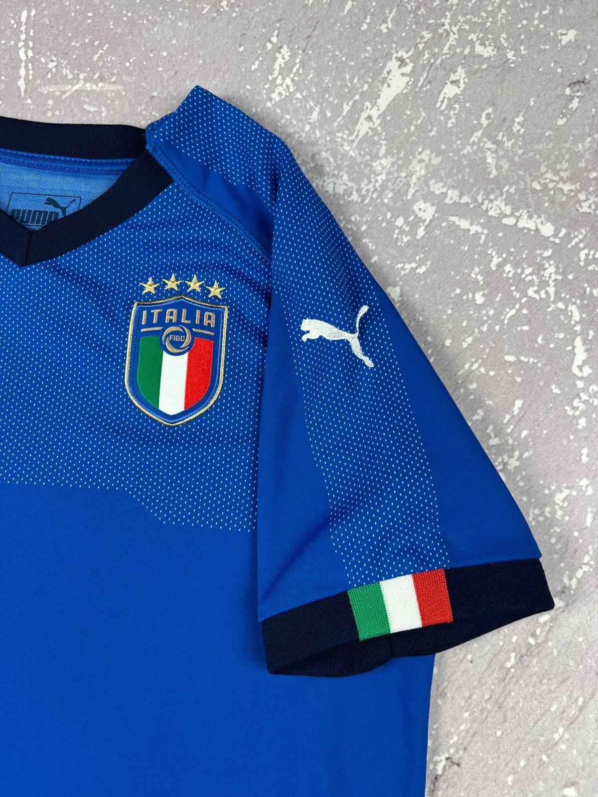 Puma 2018/2019 Puma Italia Team Soccer Home Jersey L Boys 11-12Y Size US XXS / EU 40 - 4 Thumbnail