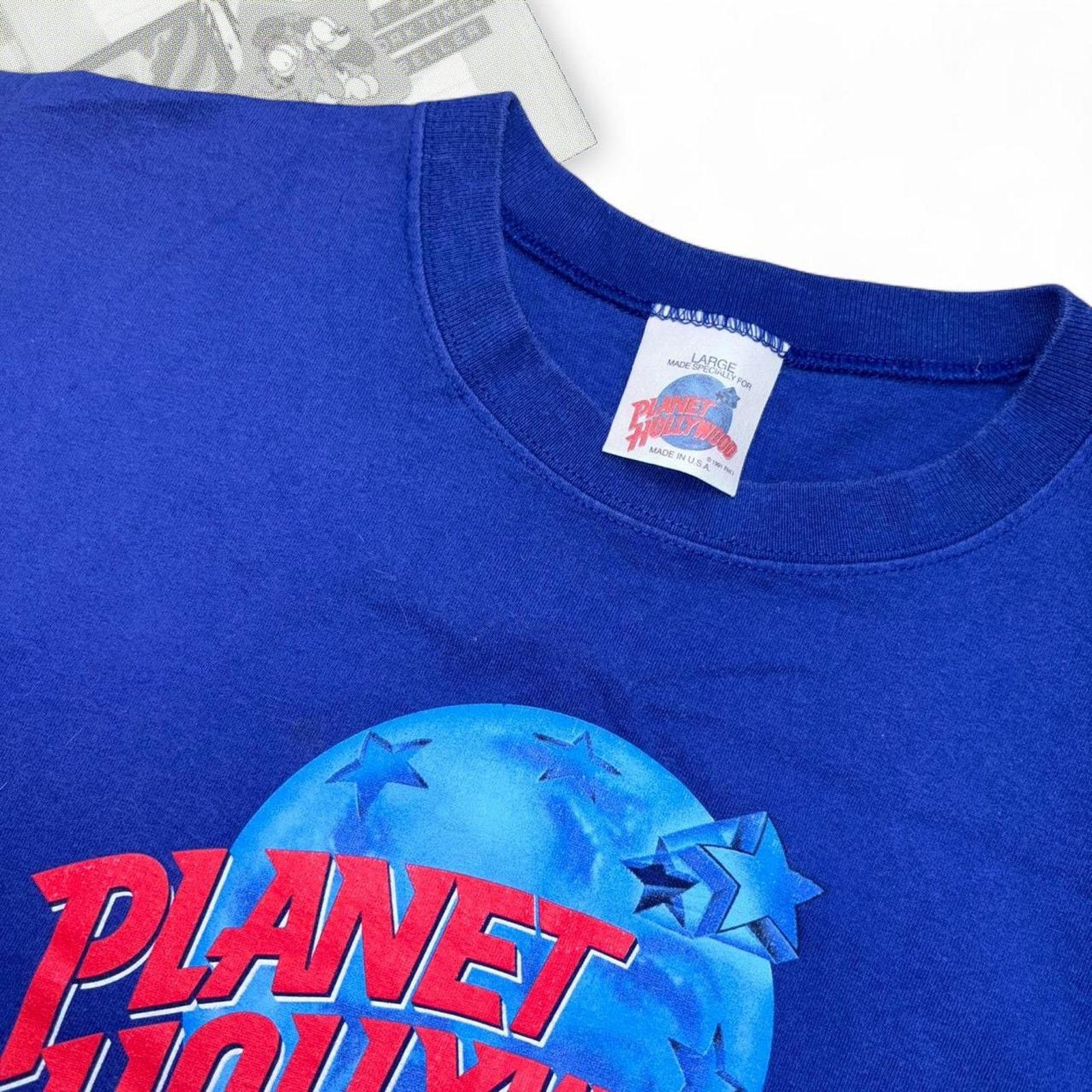 Planet Hollywood Vintage 90’s Blue Planet Hollywood Las Vegas Graphic Tee Size US L / EU 52-54 / 3 - 2 Thumbnail