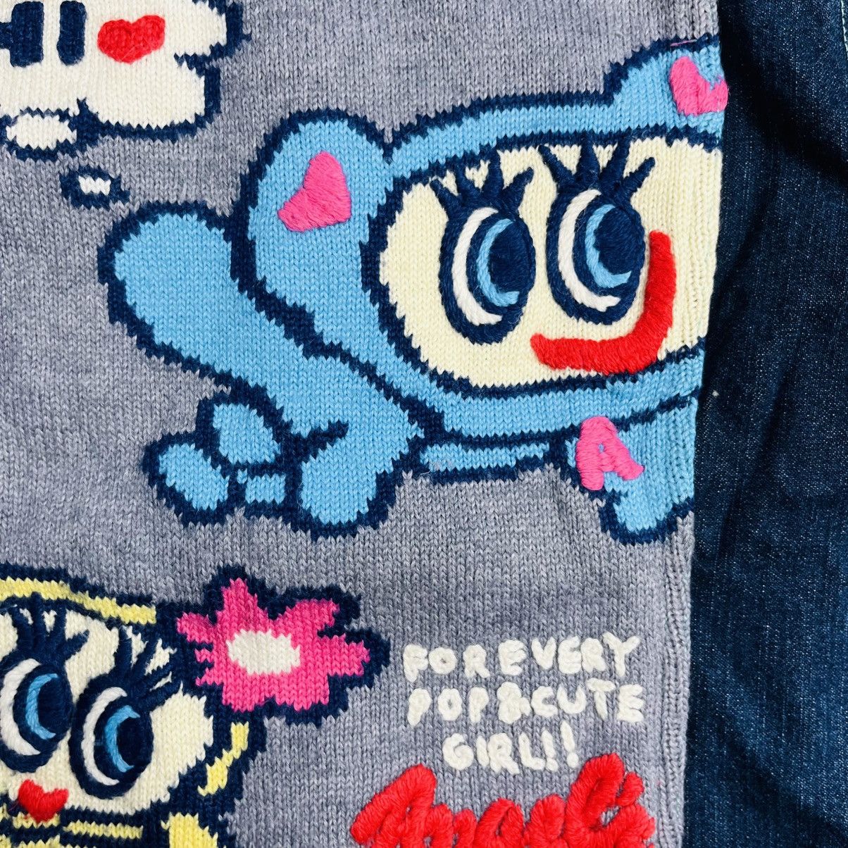 Angel Blue 2000s Angel Blue Iconic Mascots Chunky Knitted Denim Jacket Size US M / EU 48-50 / 2 - 9 Thumbnail