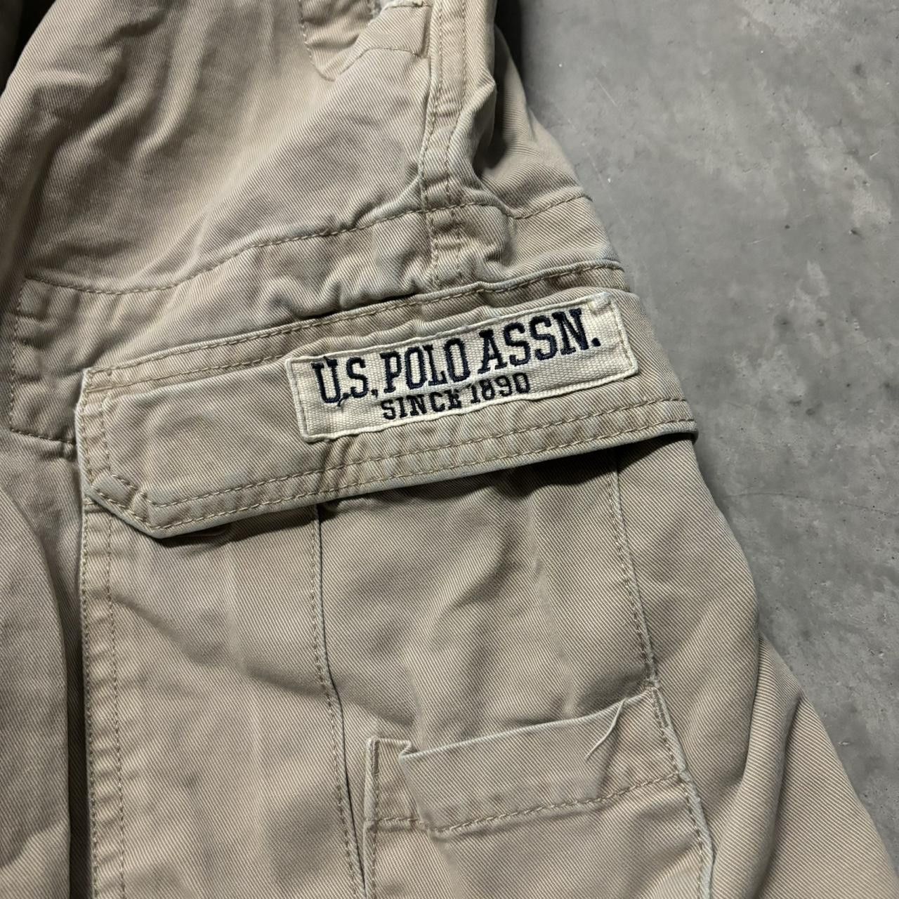 U.S. Polo Assn. × Vintage Crazy Vintage Y2K/2000s Baggy Khaki U.S. Polo Assn. Skater Style Cargo Shorts! Size US 40 / EU 56 - 5 Thumbnail