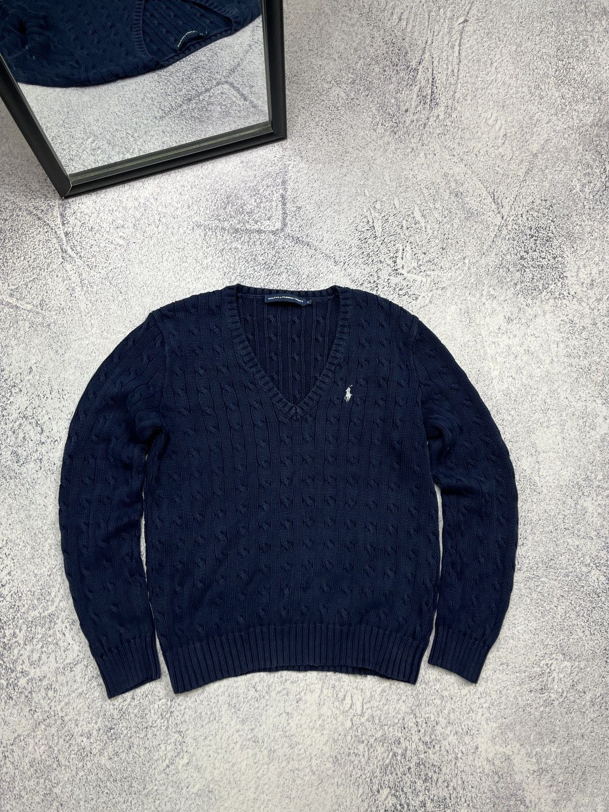 Polo Ralph Lauren × Ralph Lauren Polo Ralph Lauren Cable Knit Preppy Style Sweater Luxury Size US S / EU 44-46 / 1 - 1 Thumbnail