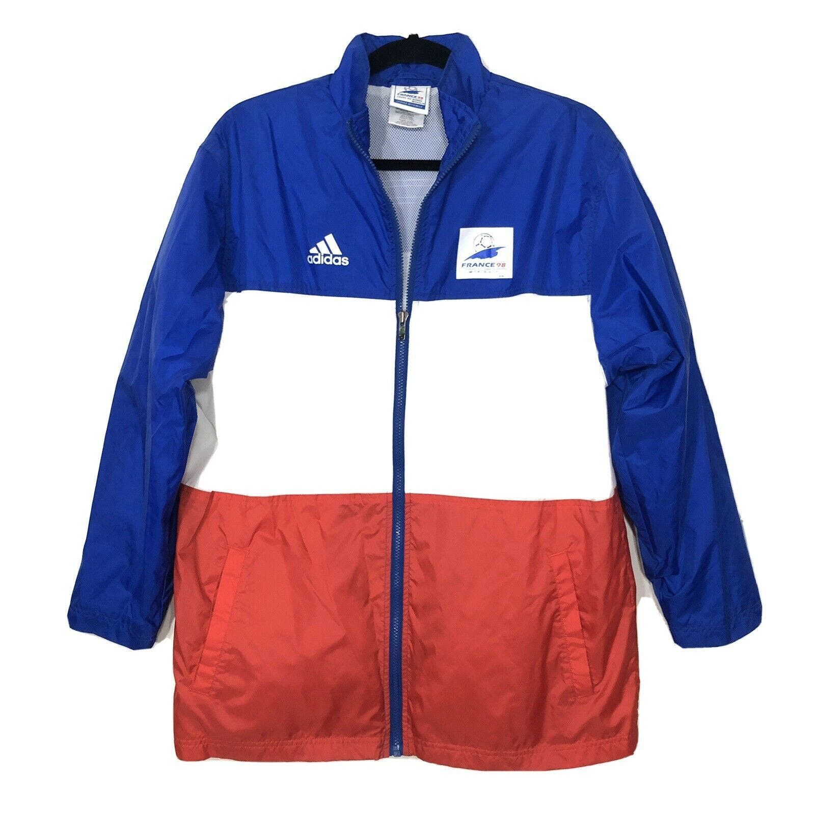 image of Adidas France Soccer Jacket 1998 World Cup Champions XL in Blue, Men's