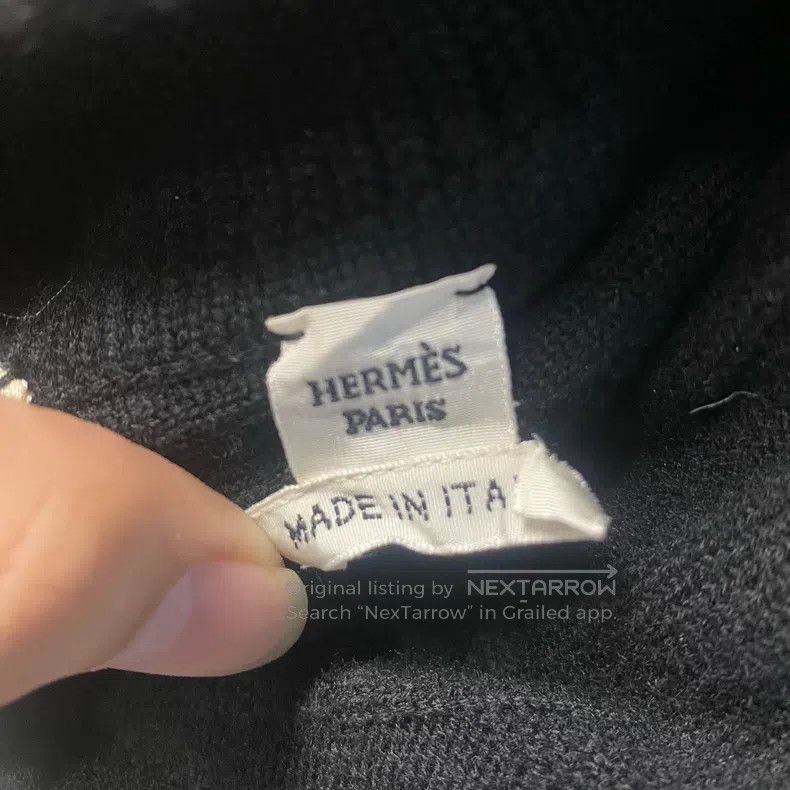Hermes Hermes Hooded Double-Sided Down Knit Jacket Black Cotton C Size XS / US 0-2 / IT 36-38 - 3 Thumbnail