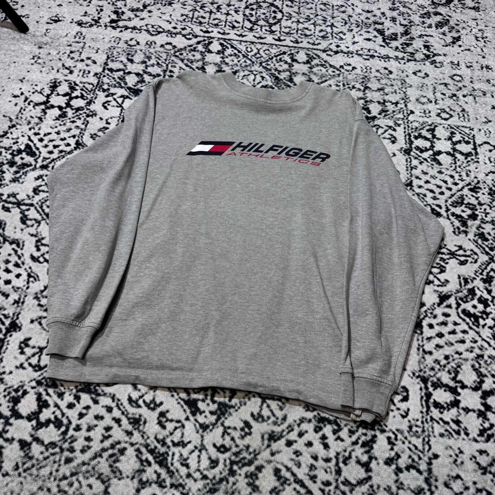 Tommy Hilfiger × Vintage Vintage Tommy Hilfiger Gray Cotton Crewneck Size S Logo Y2K Size US S / EU 44-46 / 1 - 7 Thumbnail