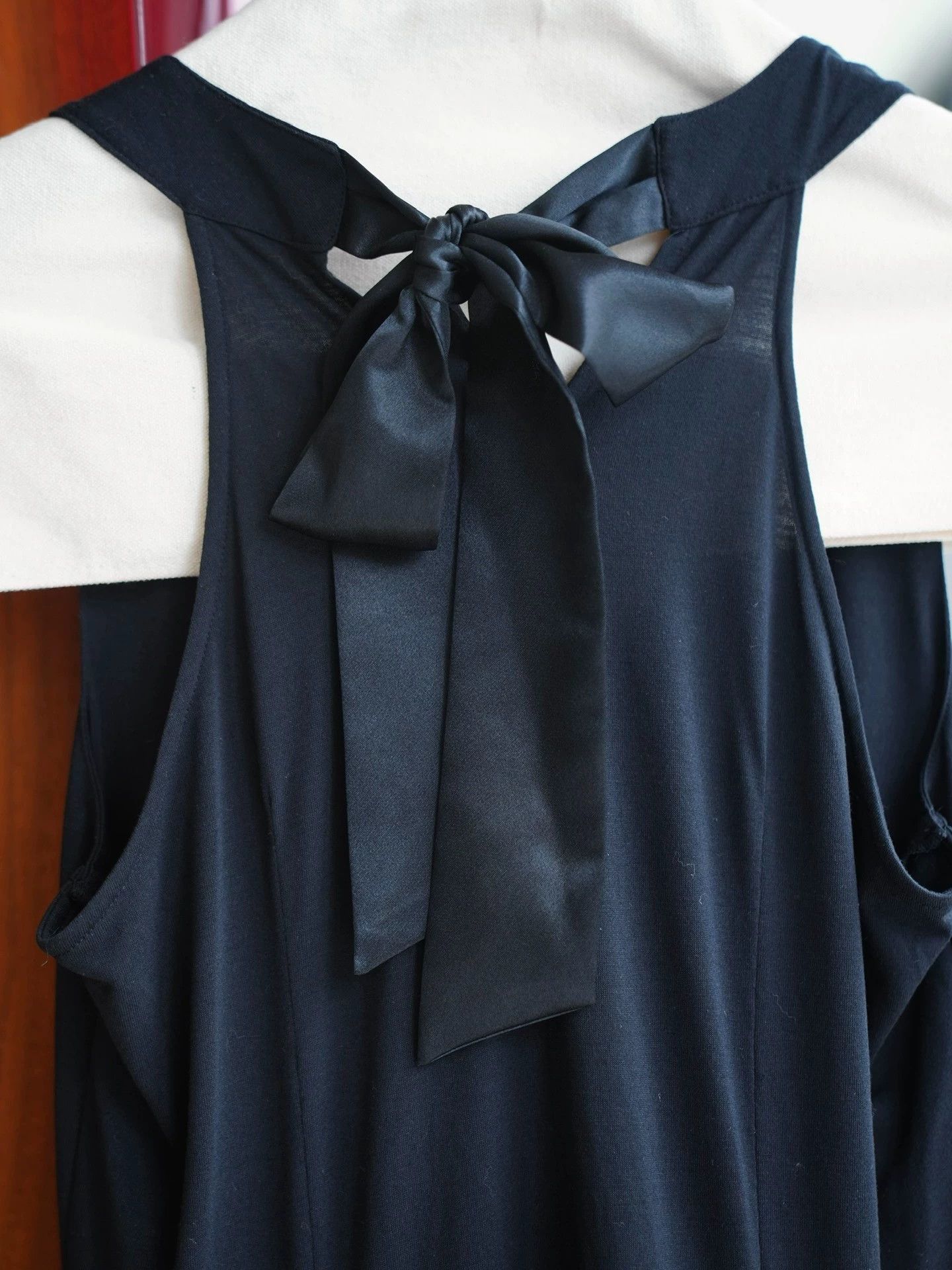 Balmain Balmain Vintage Deep V Tie-Strap Black Dress Size XS / US 0-2 / IT 36-38 - 6 Thumbnail