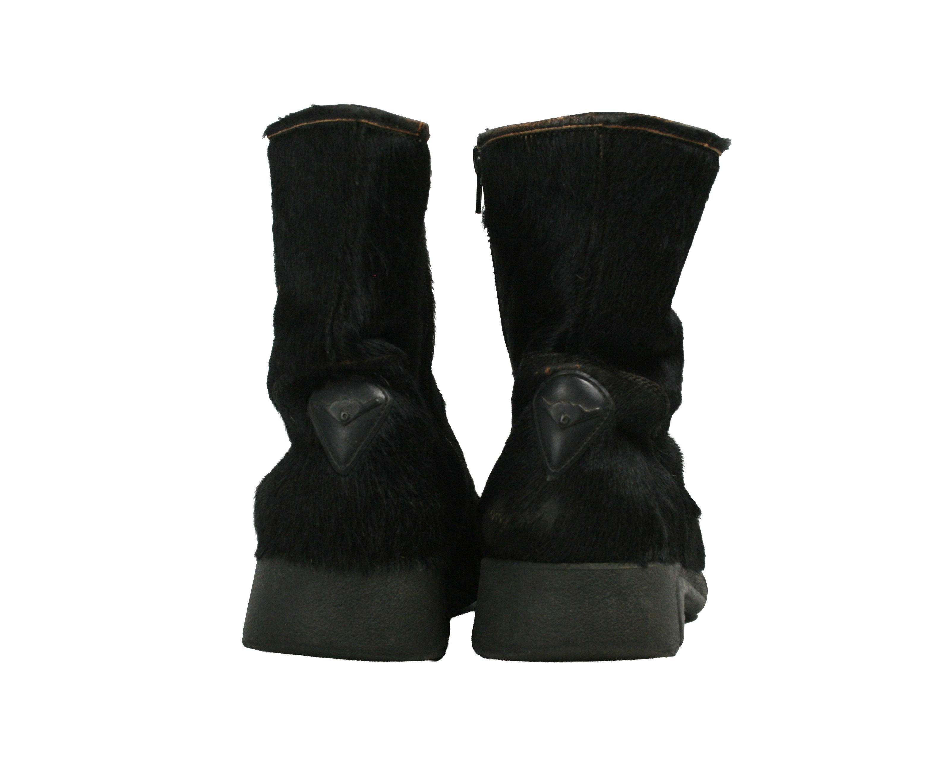 Japanese Brand Bumper 00S Y2K Pony Hair Fur Zip Chewbacca Boots Vintage Size US 7 / IT 37 - 11 Thumbnail