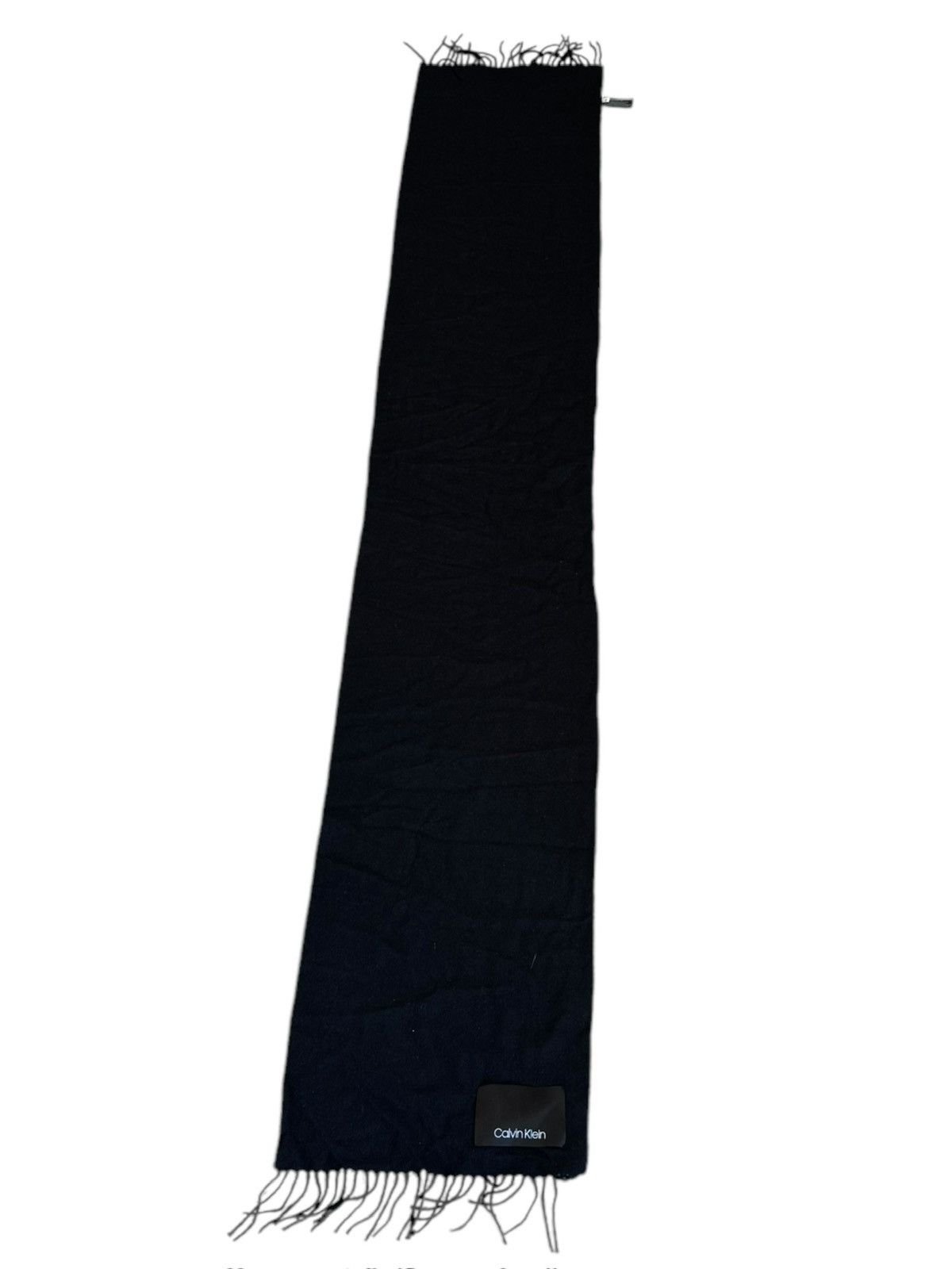 Calvin Klein Calvin Klein Logo Black Wool Wrap Shawl Scarf Size ONE SIZE - 9 Thumbnail