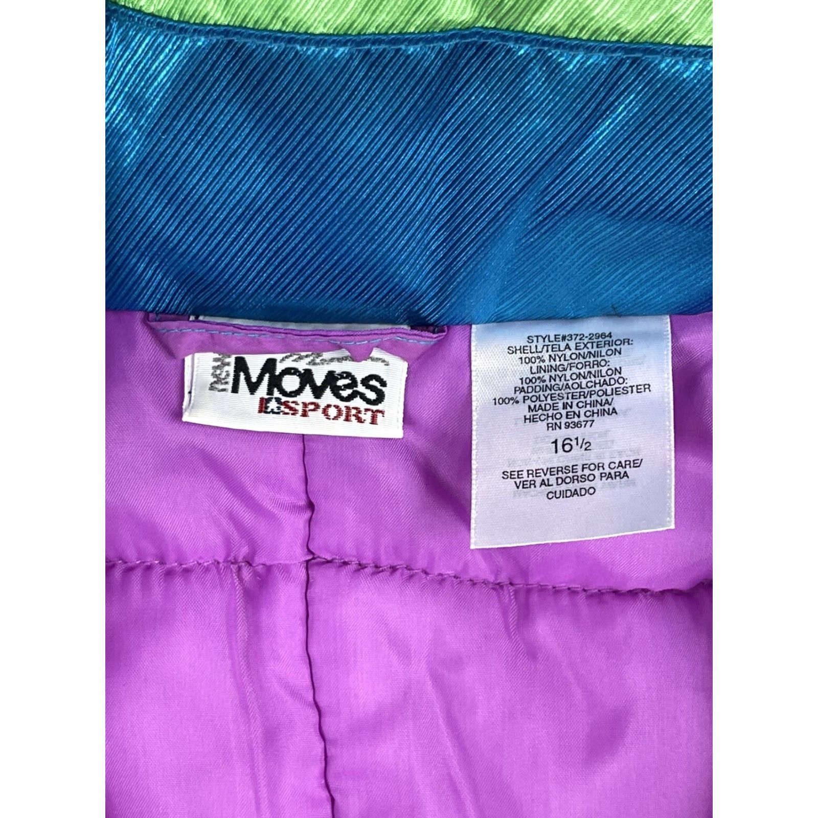 Vintage VINTAGE New Moves SPORT One Piece Snowsuit Kid Teens Neon Purple Quilted Zip Snap Pockets Long Sleeve Winter 16.5 Size XXL / US 16-18 / IT 52-54 - 2 Thumbnail