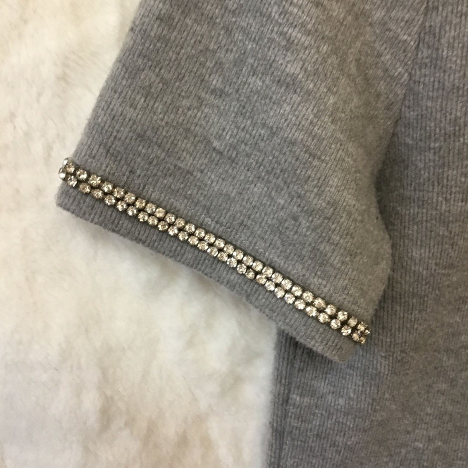Zara Zara Gray Knit Short Sleeve Top Size S / US 4 / IT 40 - 5 Thumbnail