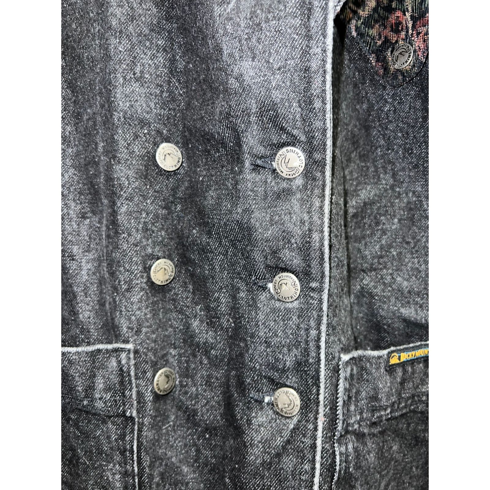 Vintage Vintage Rocky Mountain Denim Duster Coat Long Jacket Floral Size XL / US 12-14 / IT 48-50 - 7 Thumbnail