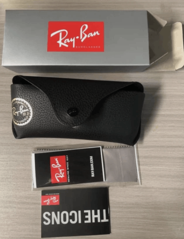 RayBan Ray-Ban RB3183 Polished Black/Grey Polarized Sunglasses Size ONE SIZE - 5 Thumbnail