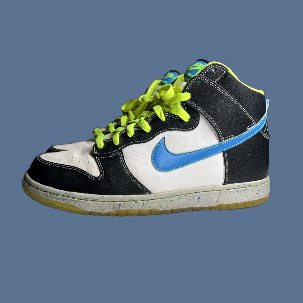Nike Nike Dunk High AS PRM Men 11 Shoe White/Blue Glow/Black Nike Dunk High High Top Size US 11 / EU 44 - 1 Thumbnail