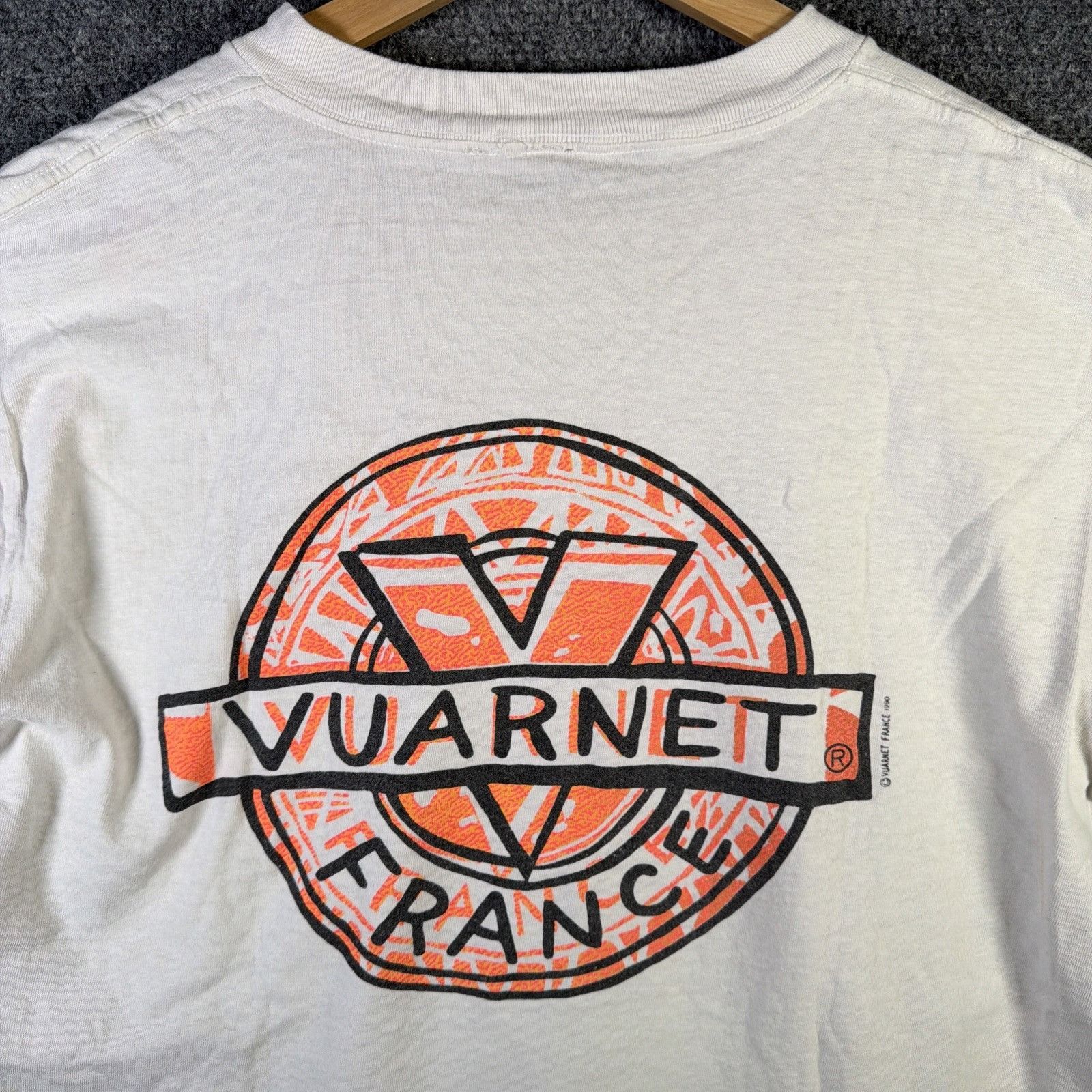 Vuarnet Vintage Vuarnet Shirt Mens Large White 90s France Art Design Size US L / EU 52-54 / 3 - 2 Thumbnail