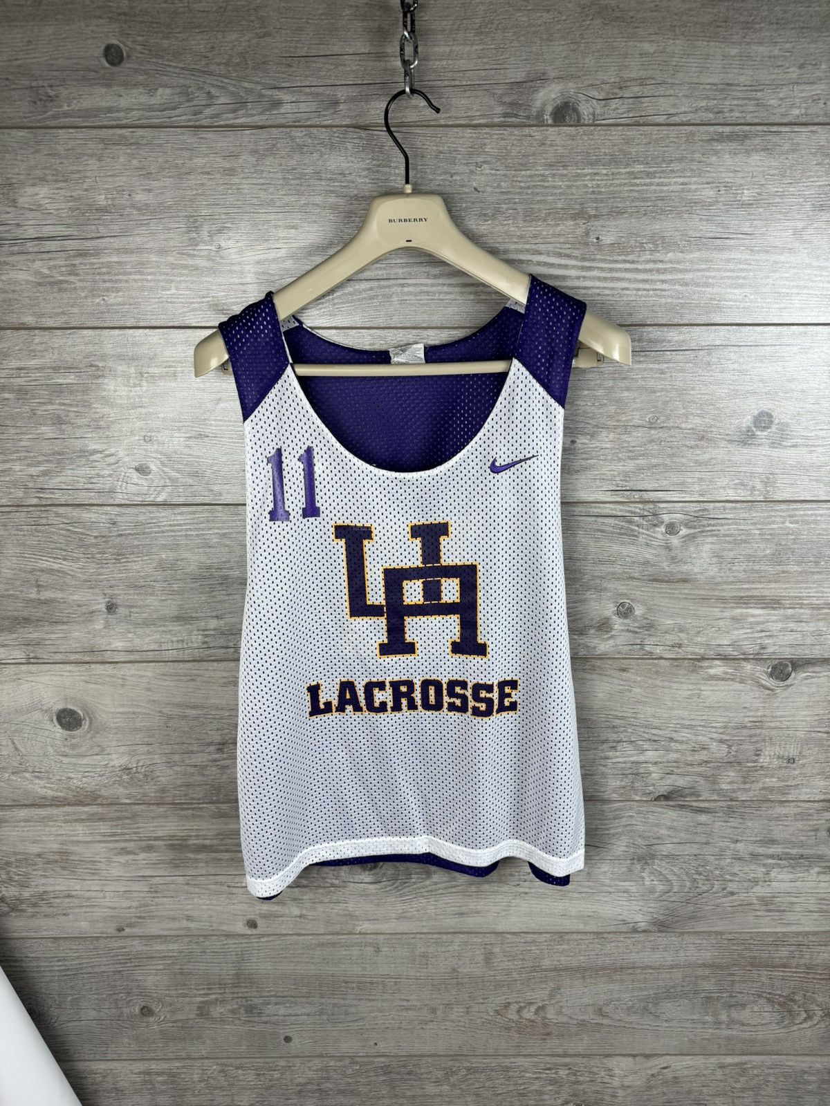 Nike NIKE VINTAGE LACROSSE DOUBLE SIDED MESH T-SHIRT #11 Size US L / EU 52-54 / 3 - 9 Thumbnail