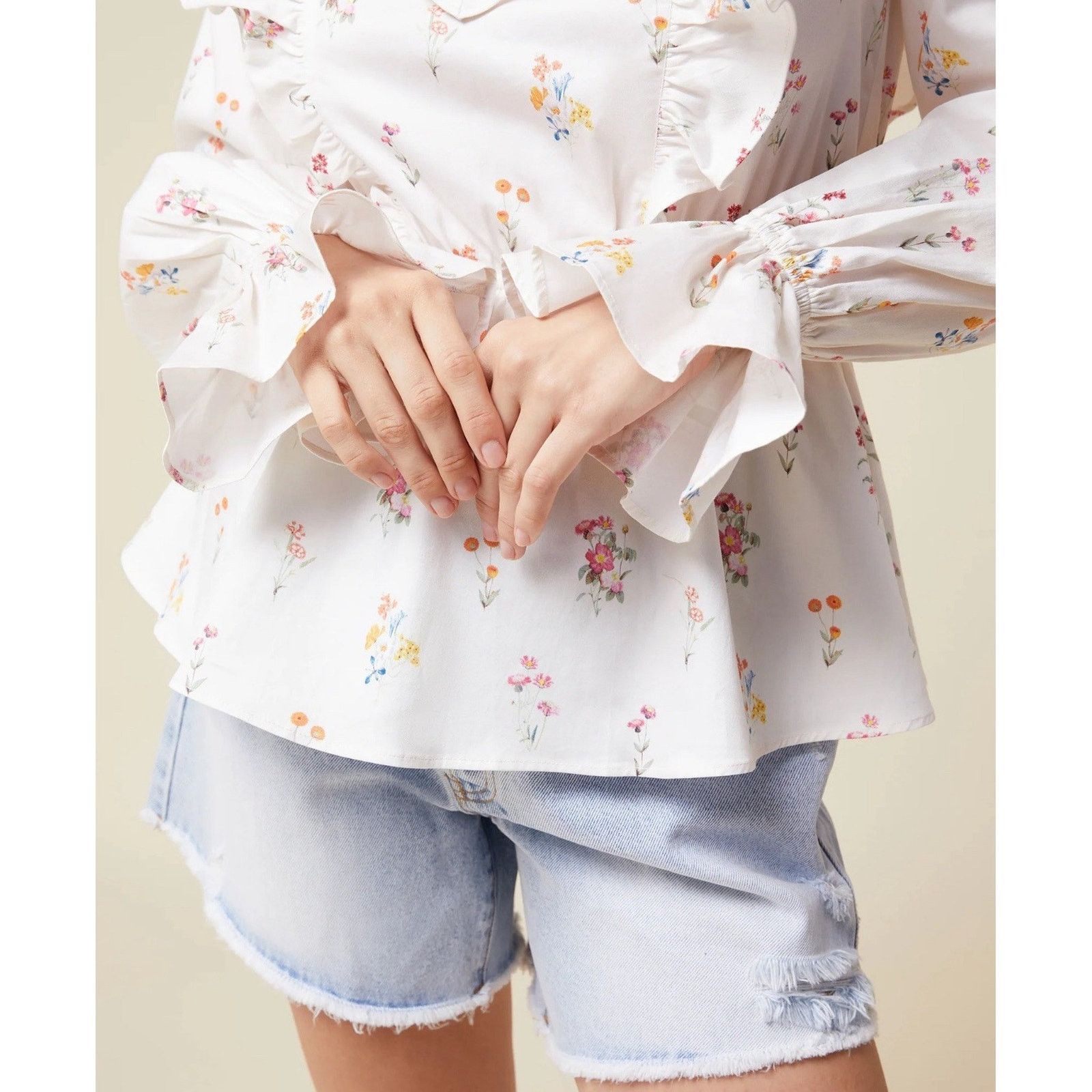 & Other Stories Rachel Parcell Poplin Blouse Floral Size M Size M / US 6-8 / IT 42-44 - 5 Thumbnail