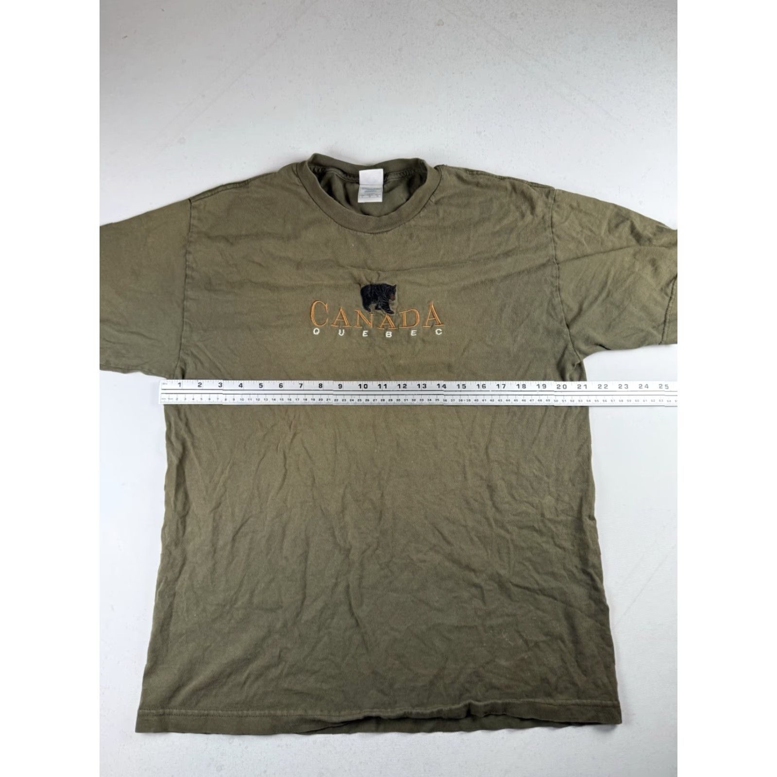 AAA VINTAGE Quebec Canada Embroidered Nature T Shirt Green Size Large Size US L / EU 52-54 / 3 - 4 Thumbnail