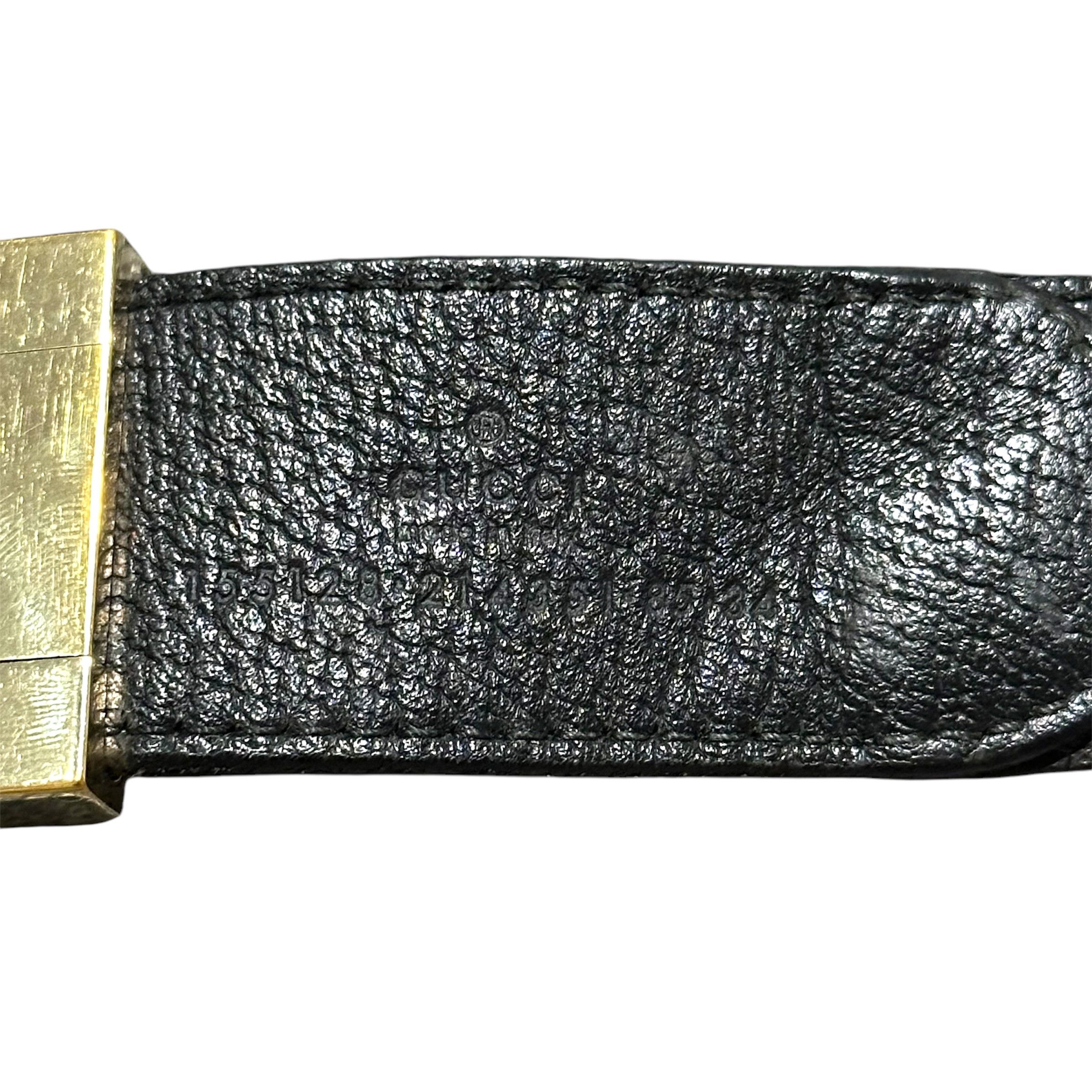 Gucci 90’s Gucci Enamled Belt Buckle With Black Canvas Belt Size 28 - 4 Thumbnail