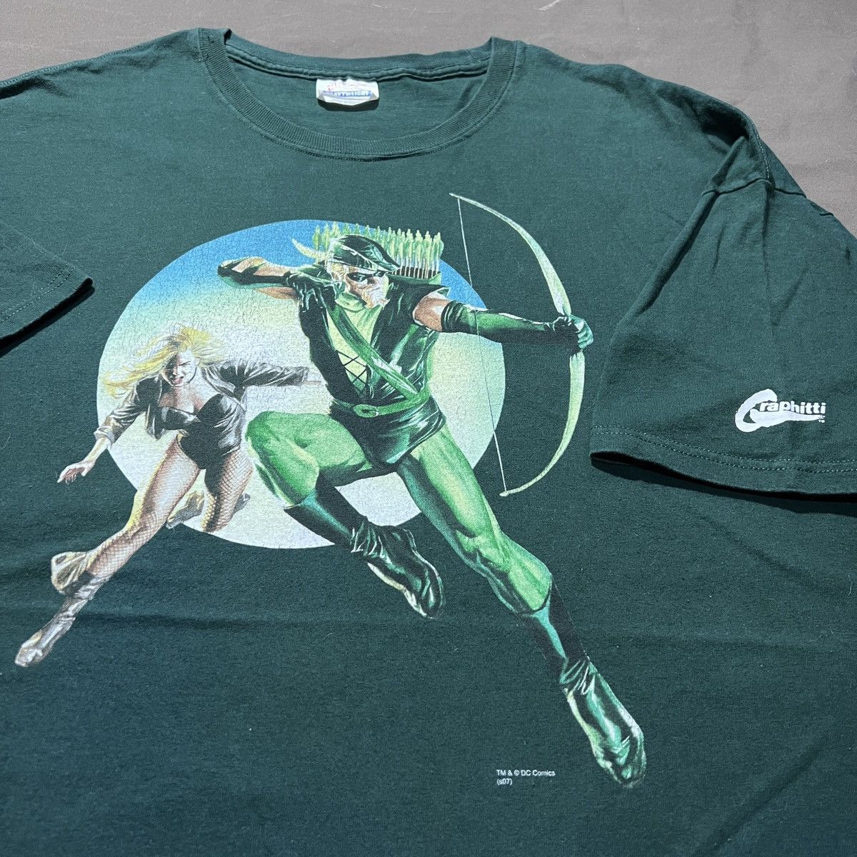 DC Comics Vintage Y2K Green Arrow and Black Canary Tee 2XL Oversized Size US XXL / EU 58 / 5 - 1 Thumbnail