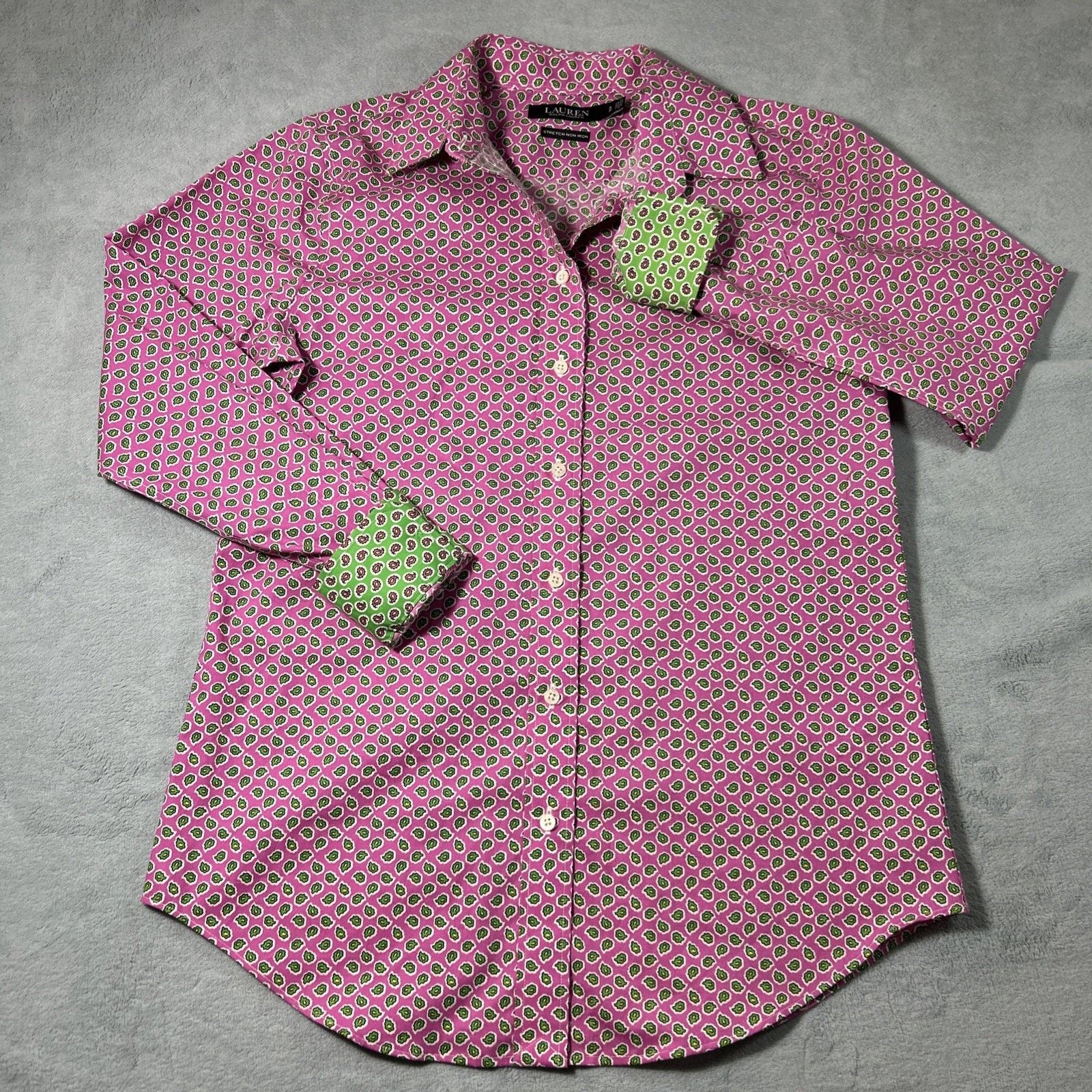 Lauren Ralph Lauren Polo Lauren Ralph Lauren Button Dress Shirt Small Flip Cuff Size S / US 4 / IT 40 - 5 Thumbnail