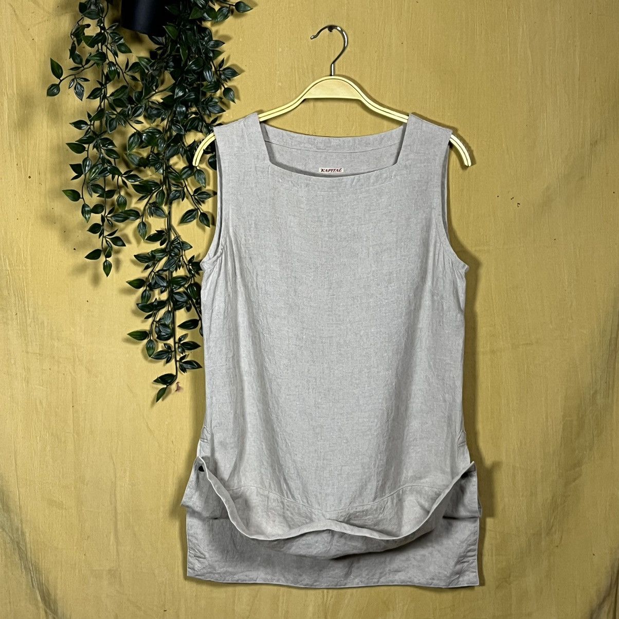 Kapital A6 Kapital Sleeveles khaki cenves Apron Size US XS / EU 42 / 0 - 1 Thumbnail