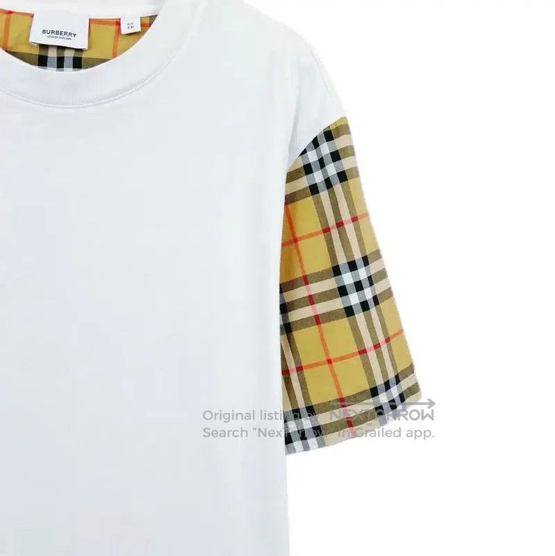 Burberry Burberry White Cotton Short Sleeve T-Shirt. Size XS / US 0-2 / IT 36-38 - 3 Thumbnail