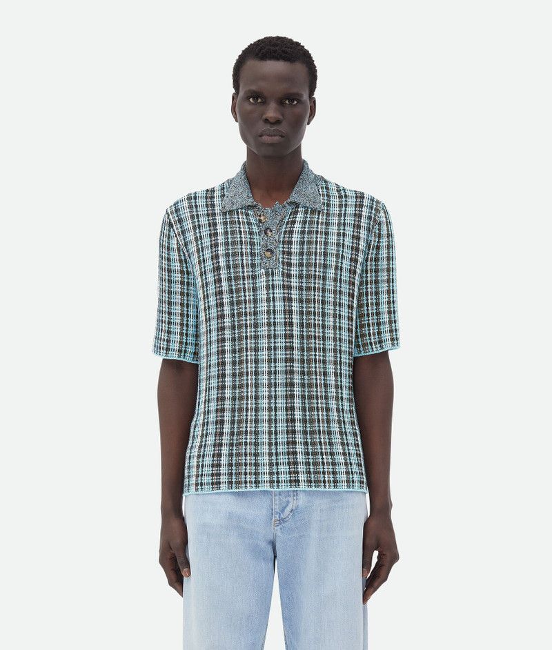 Bottega Veneta o1bcso1str0226 Cotton Viscose Check Polo Shirt in Multicolor Size US XS / EU 42 / 0 - 1 Thumbnail
