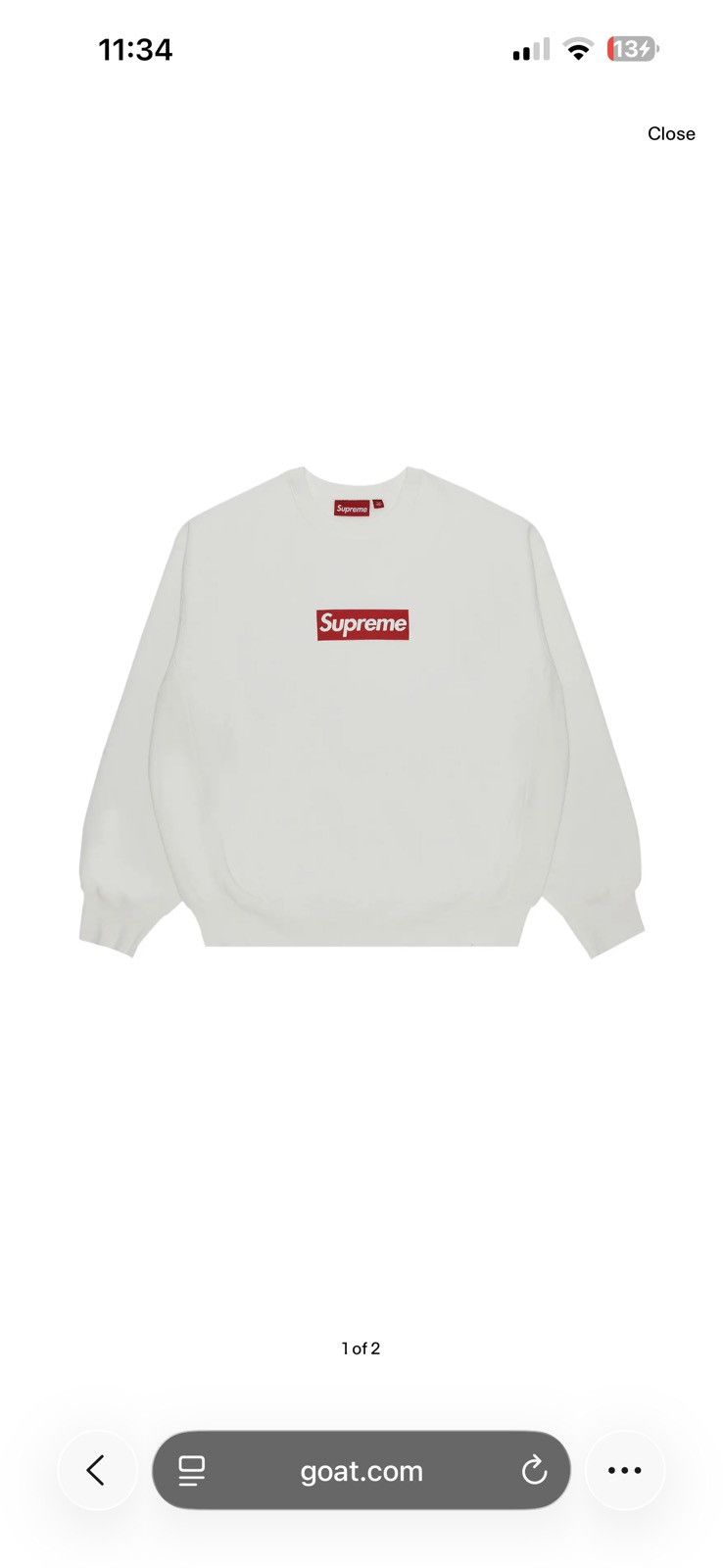Supreme Supreme Washed Box Logo (Red on White) sz L Size US L / EU 52-54 / 3 - 1 Thumbnail