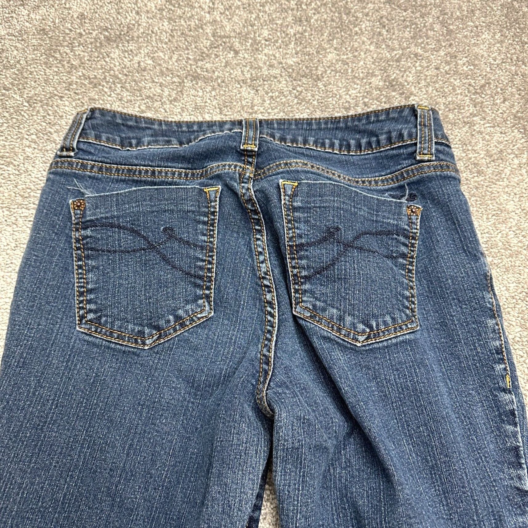 DKNY DKNY Jeans Women Straight Leg Denim Jeans 6 Mid Rise 28x28.5 Blue Dark Wash 5-Pocket Women's Size 28" / US 6 / IT 42 - 4 Thumbnail