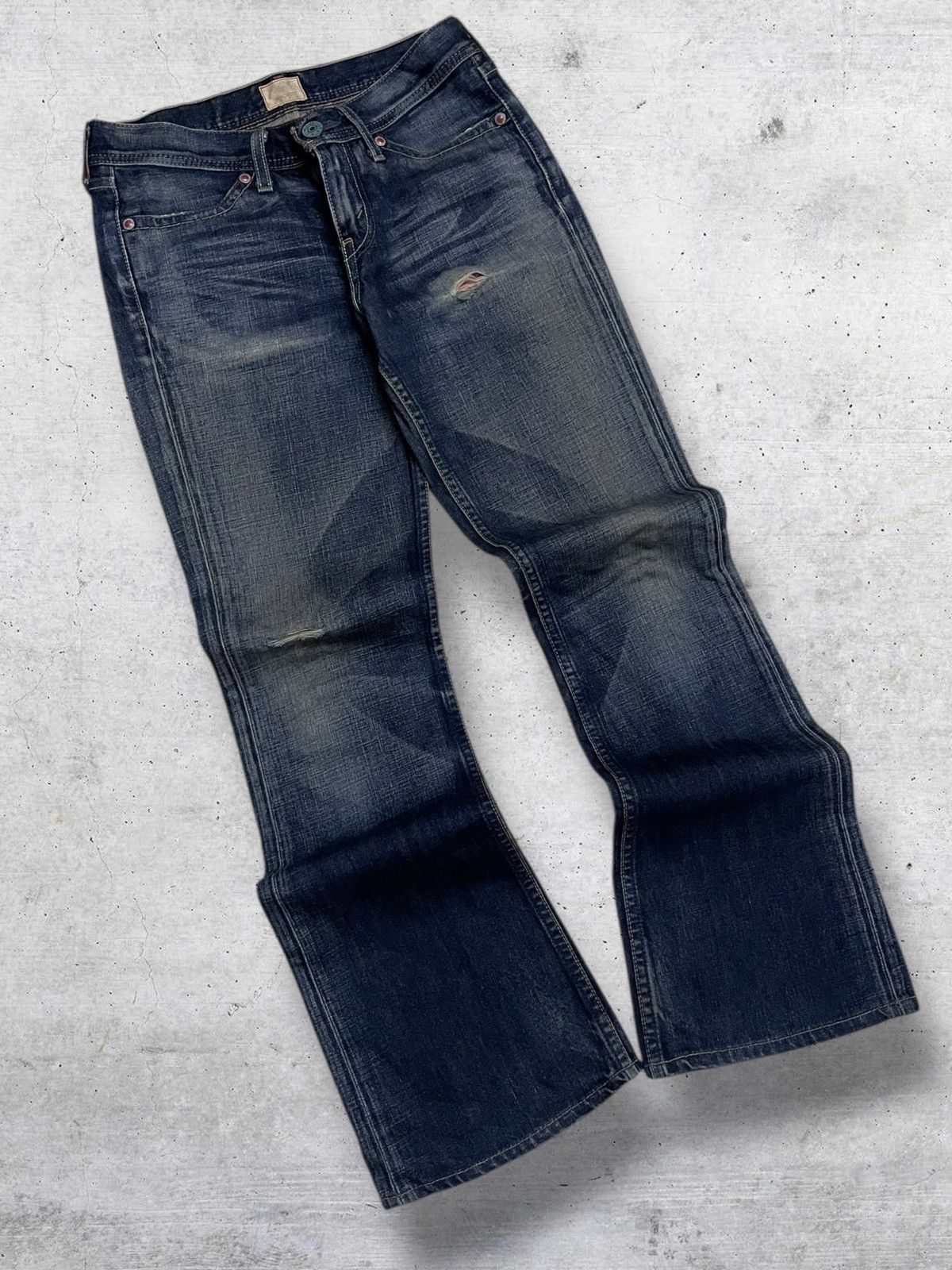 Levi's Vintage Clothing VINTAGE REDLOCK LEVIS USA DESIGNER 90S RIPPED FLARE DENIM Size US 28 / EU 44 - 2 Thumbnail
