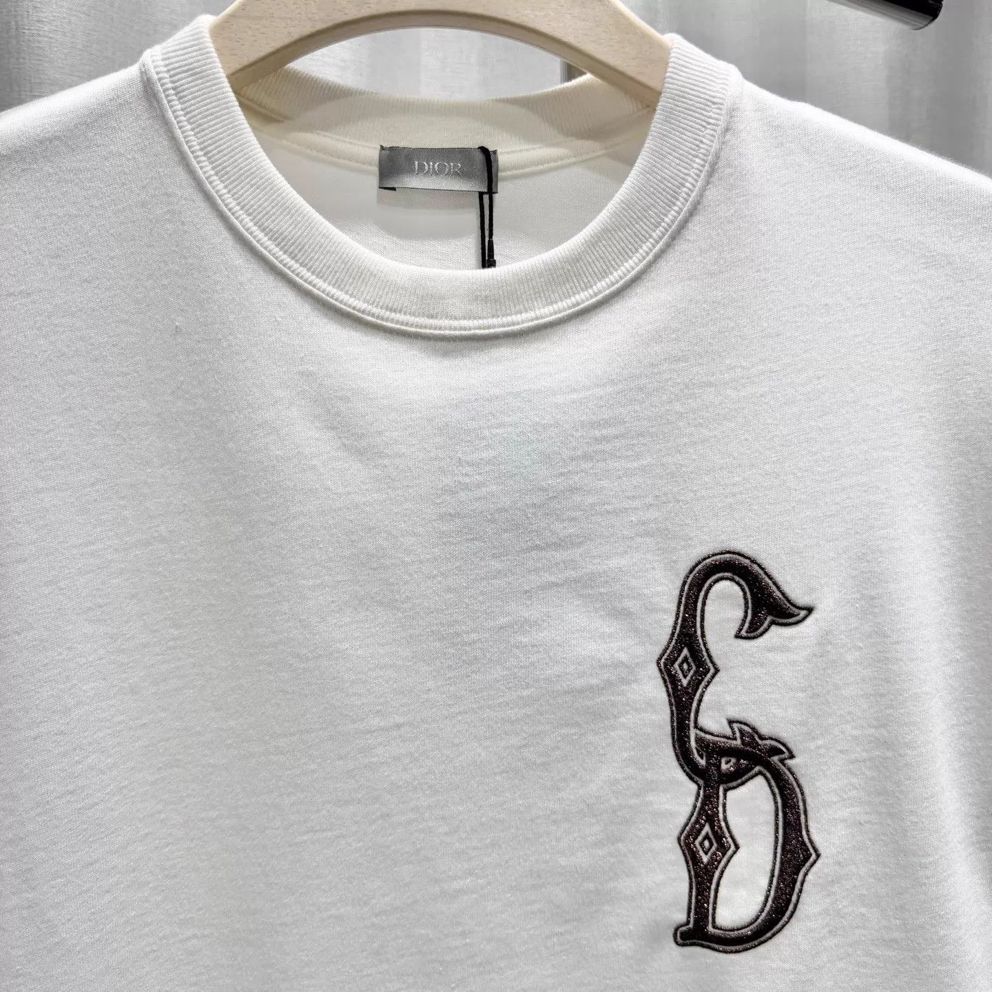 Dior DIOR Cream Glitter CD Logo Short Sleeve T-Shirt S Size US S / EU 44-46 / 1 - 3 Thumbnail