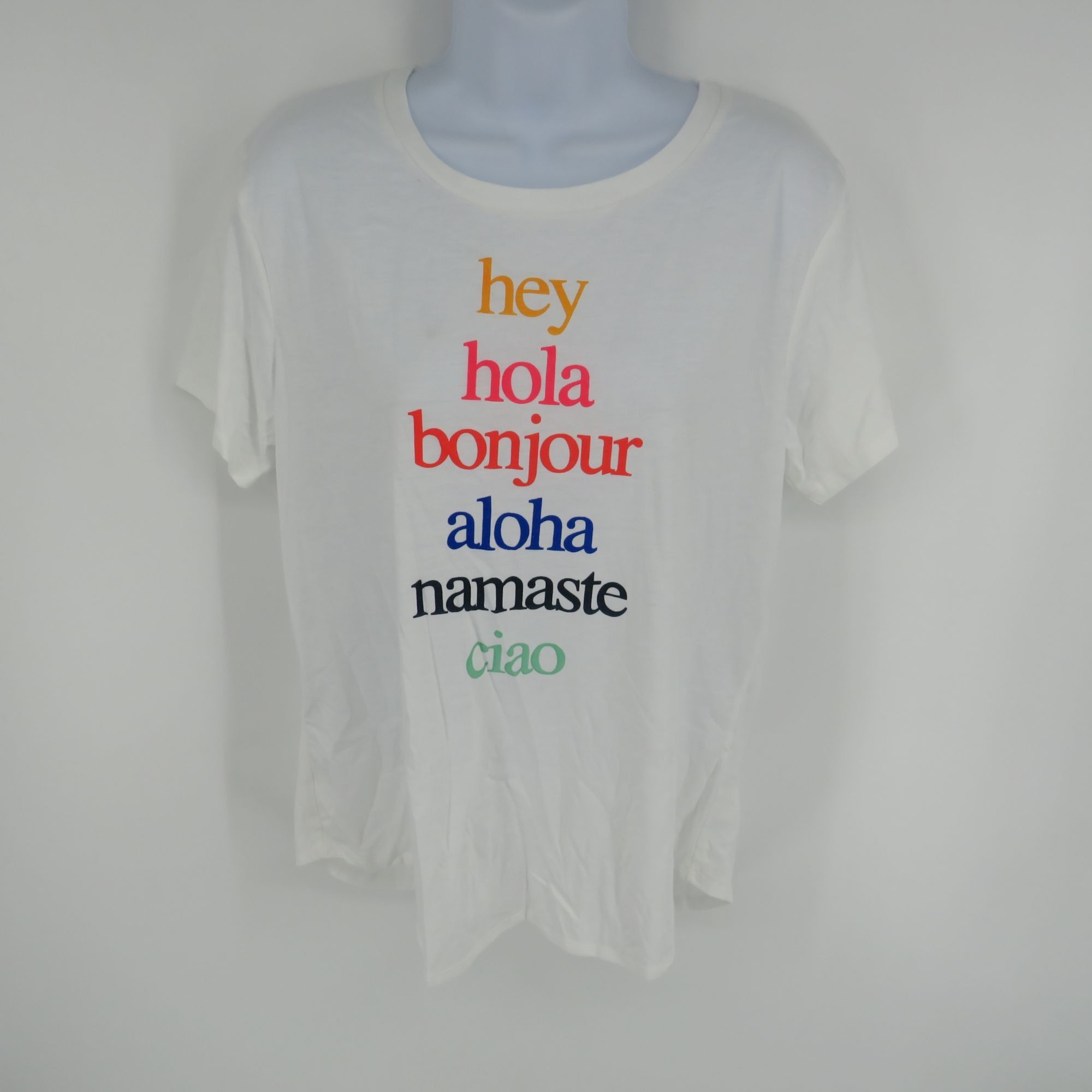 Other Modern Canvas Womens Graphic White Tee Short Sleeve Large NW Size L / US 10 / IT 46 - 1 Thumbnail