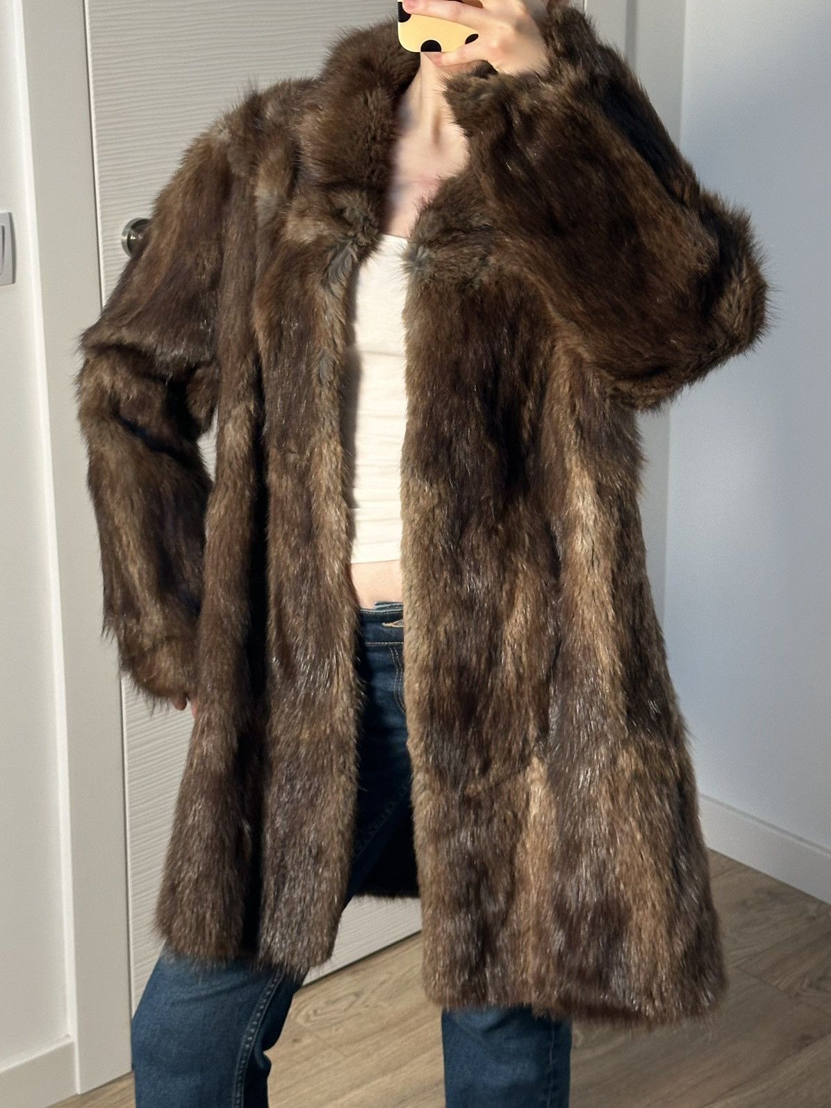 Vintage Genuine Real Mink Fur Coat Y2k Vintage Retro Size M / US 6-8 / IT 42-44 - 2 Thumbnail