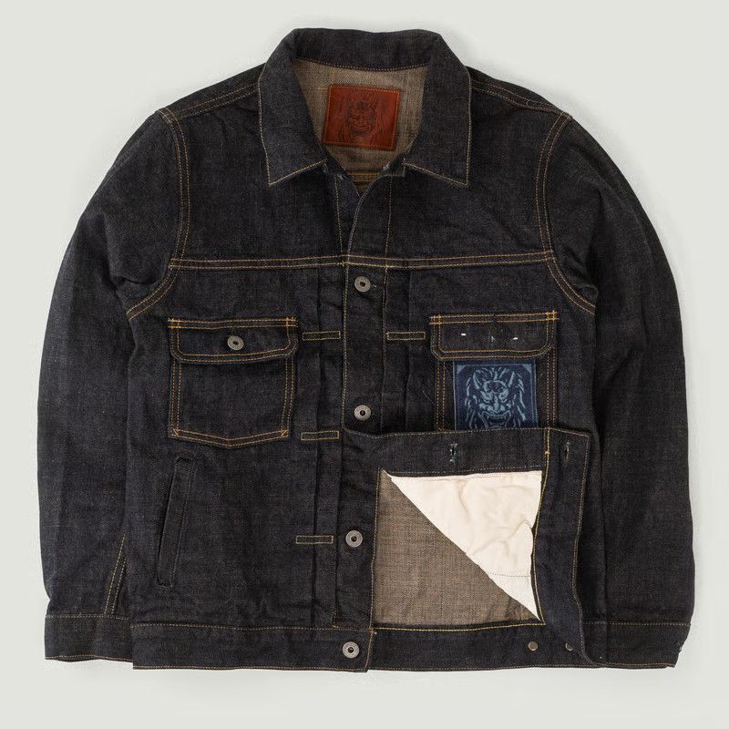Oni Oni Denim 14oz Indigo x Beige Type II Jacket Size US XL / EU 56 / 4 - 6 Thumbnail