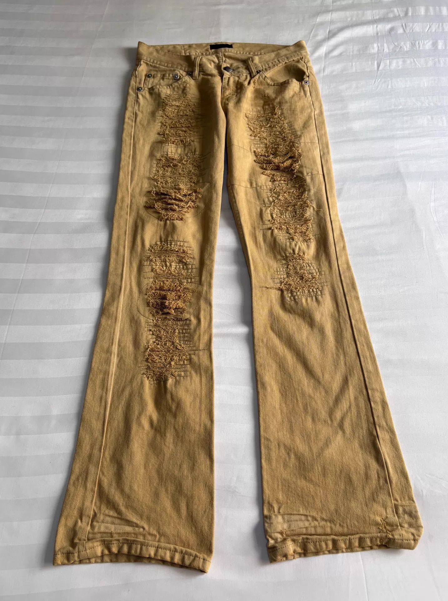 Other Midas Vintage Jpn Distressed Ripped Stitch Denim Jean Size US 33 - 1 Thumbnail