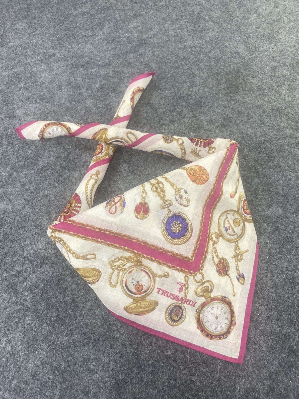 Trussardi × Vintage Trussardi Handkerchief / Bandana / Neckerchief-B074 Size ONE SIZE - 1 Thumbnail