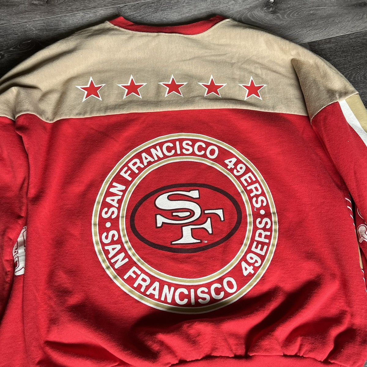 NFL Vintage 1980s NFL Garan San Francisco 49ers Helmet Crewneck Size US L / EU 52-54 / 3 - 7 Thumbnail